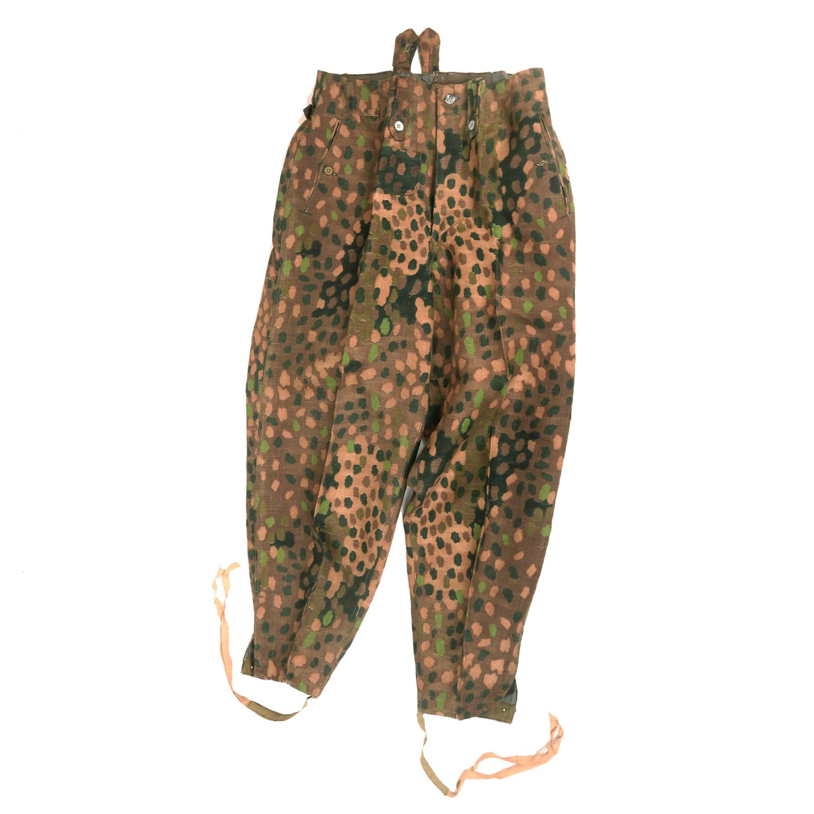 Buy Original German WWII Waffen SS 1944 Pattern "Pea Dot" Camouflage HBT M44 Uniform Trousers | Original Firearms Antique For Sale