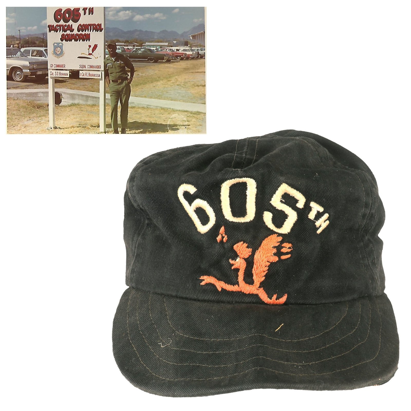 Buy Original U.S. Korean War Era Air Force 605th Tactical Control Squadron Baseball Cap - Road Runners | Original Firearms Antique For Sale