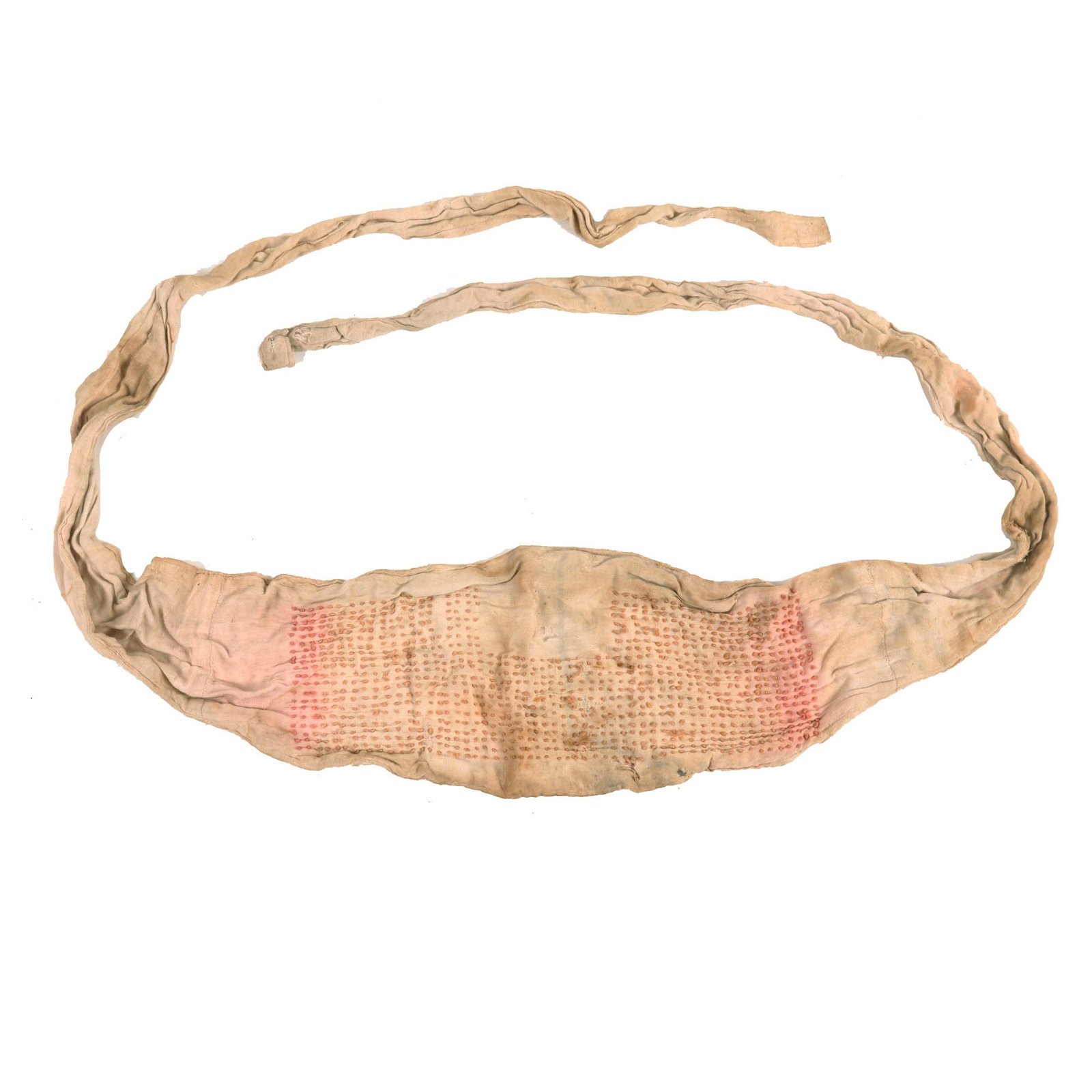 Buy Original Japanese WWII Senninbari 1000 Stitch Belt - 75” x 6” | Original Firearms Antique For Sale