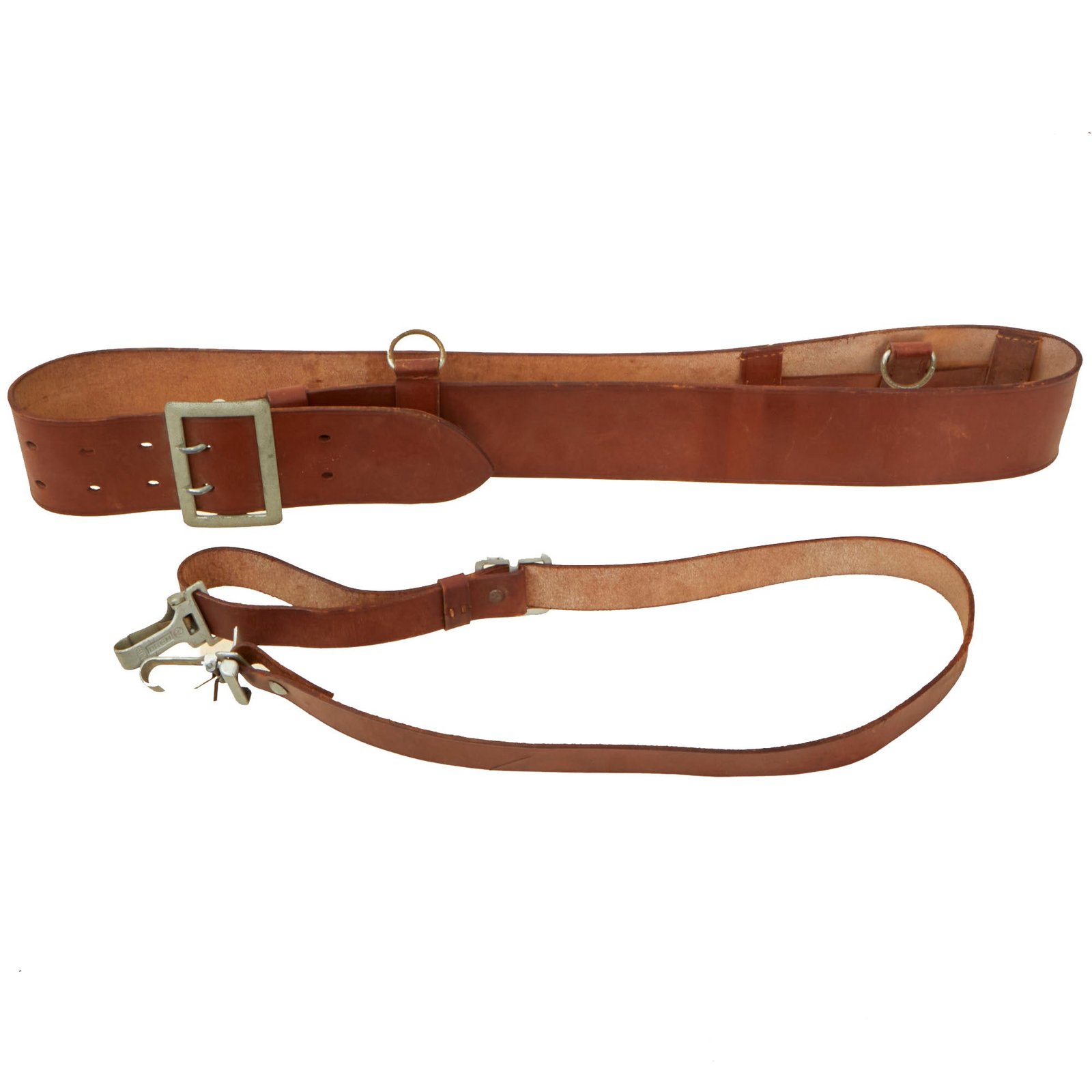 Buy Original German Pre-WWII Army Heer Officers 58mm Tan Leather Open Claw Buckle Belt with Cross Strap | Original Firearms Antique For Sale