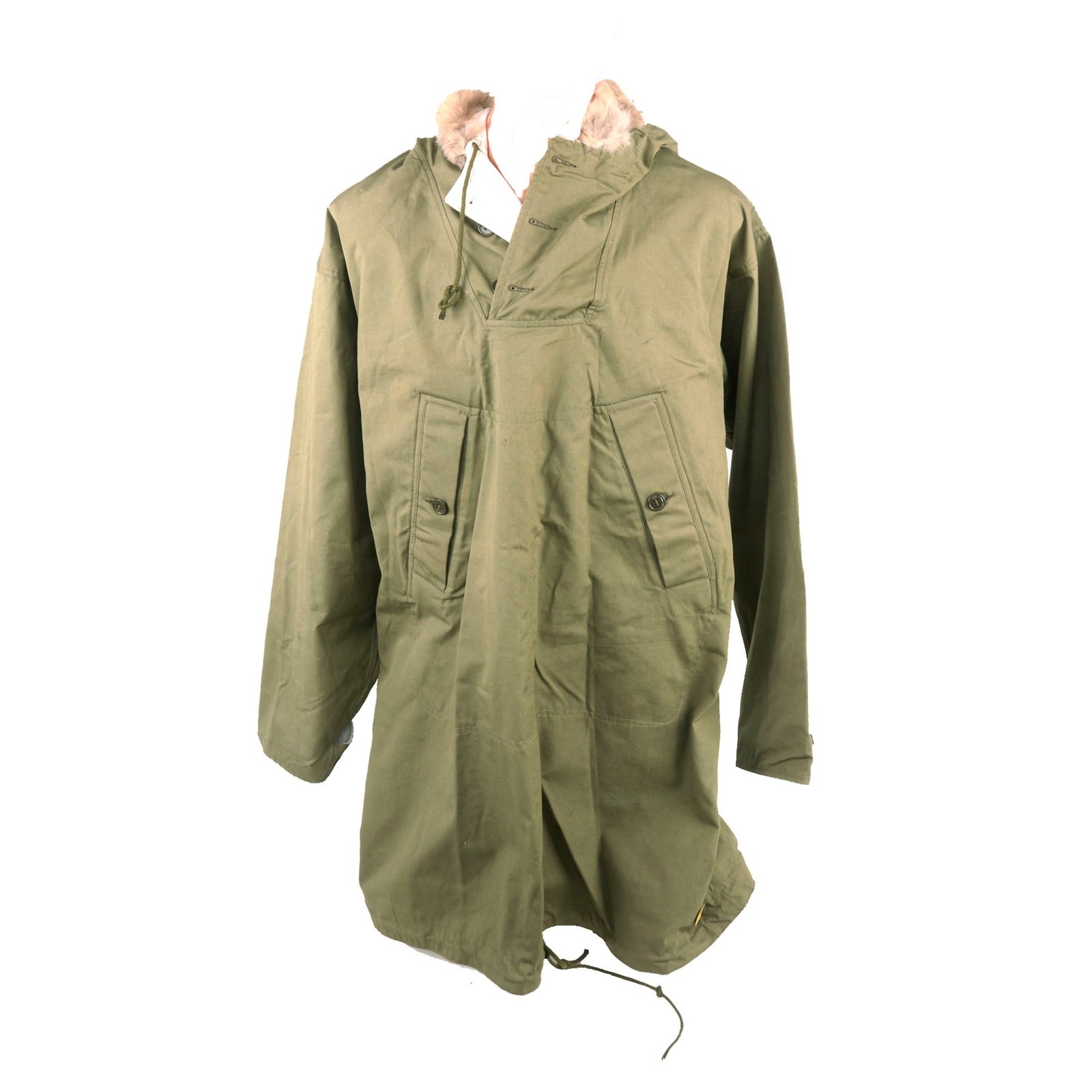 Buy Original U.S. WWII Mountain Troops Parka with Coyote Fur Lined Hood by David Stouber with Original Cutter Tags - Dated 1942 | Original Firearms Antique For Sale