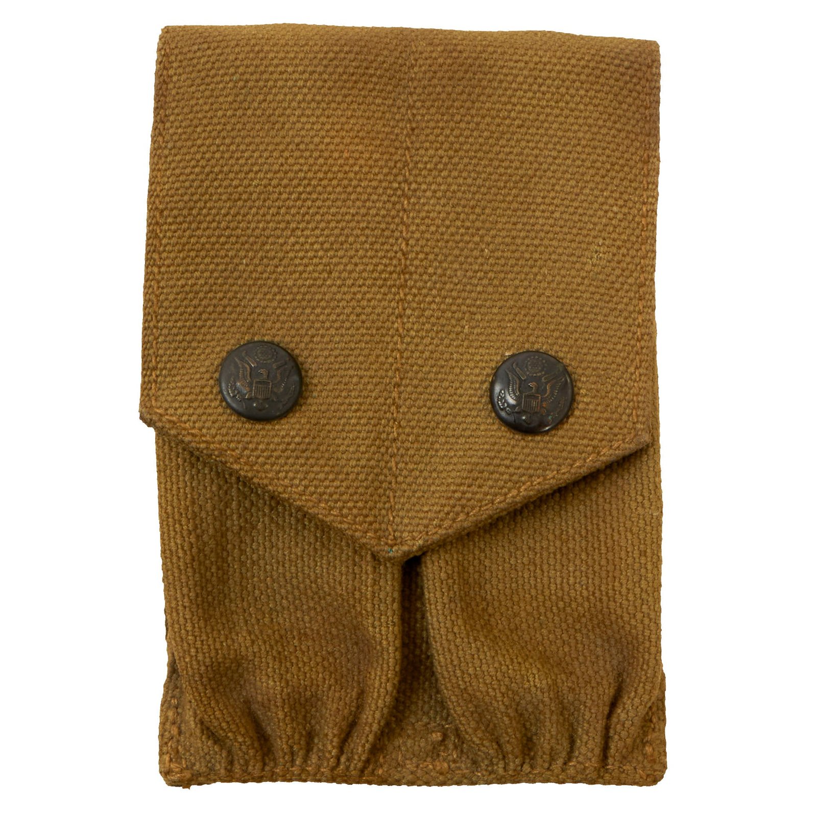 Buy Original U.S. WWI Era Eagle Snap M1911 Magazine Pouch by Mills - Dated 1913 with Unit Markings | Original Firearms Antique For Sale