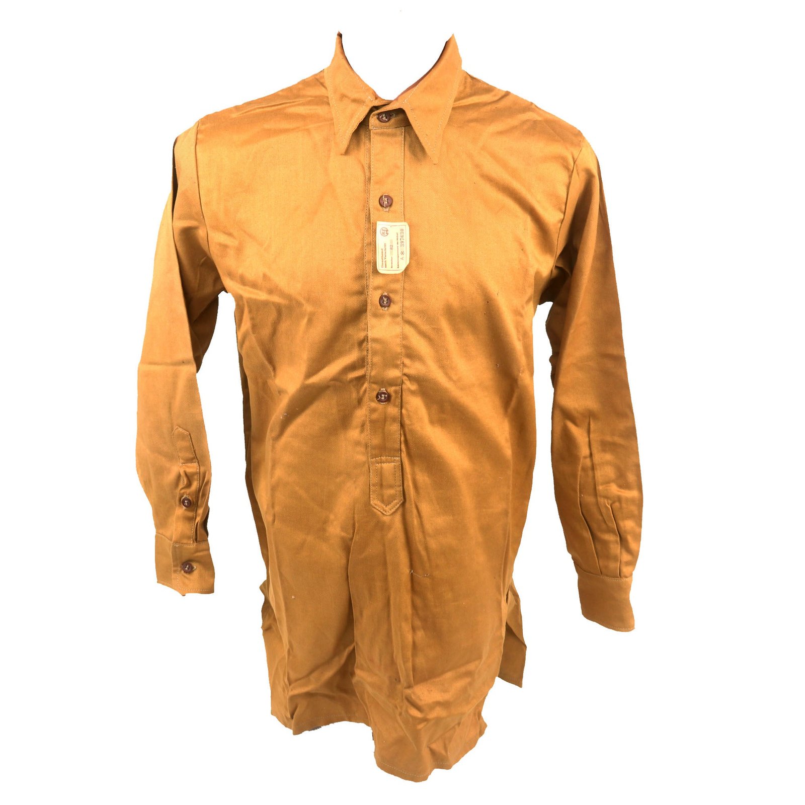 Buy Original German WWII Unissued Size 2 Brown Service Shirt for the NSDAP, SA, NSKK, Etc. with RZM Tag | Original Firearms Antique For Sale