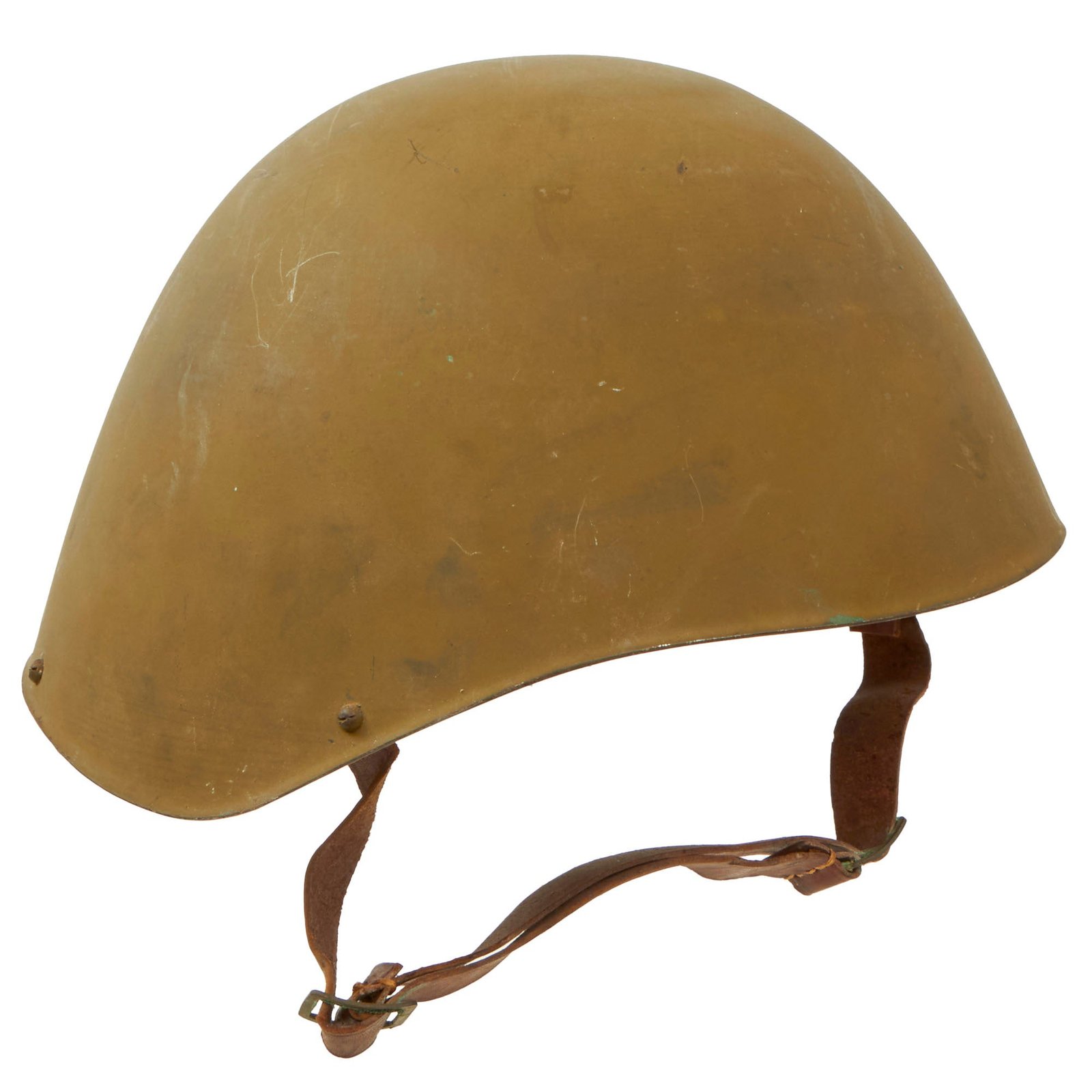 Buy Original WWII Greek Armed Forces M1934/39 Helmet in Correct Wartime Configuration - ΕΛΛΗΝΙΚΟΣ ΣΤΡΑΤΟΣ - Size 53 | Original Firearms Antique For Sale