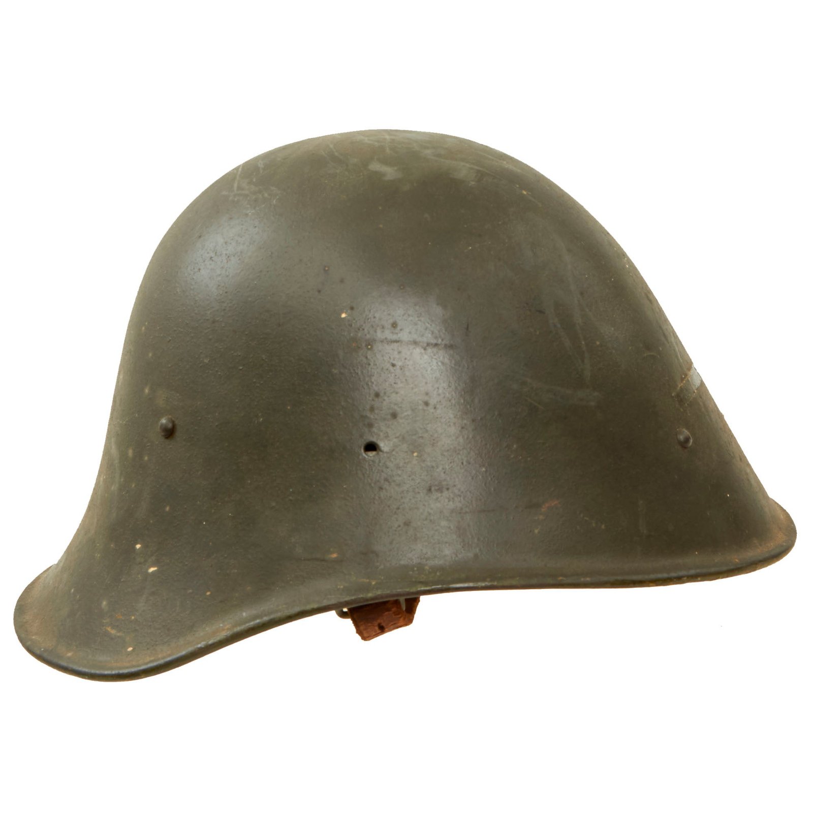 Buy Original RARE Dutch WWII Model 1934 Helmet - Captured & Reissued with German M-31 Liner & Chinstrap - Size 57 | Original Firearms Antique For Sale