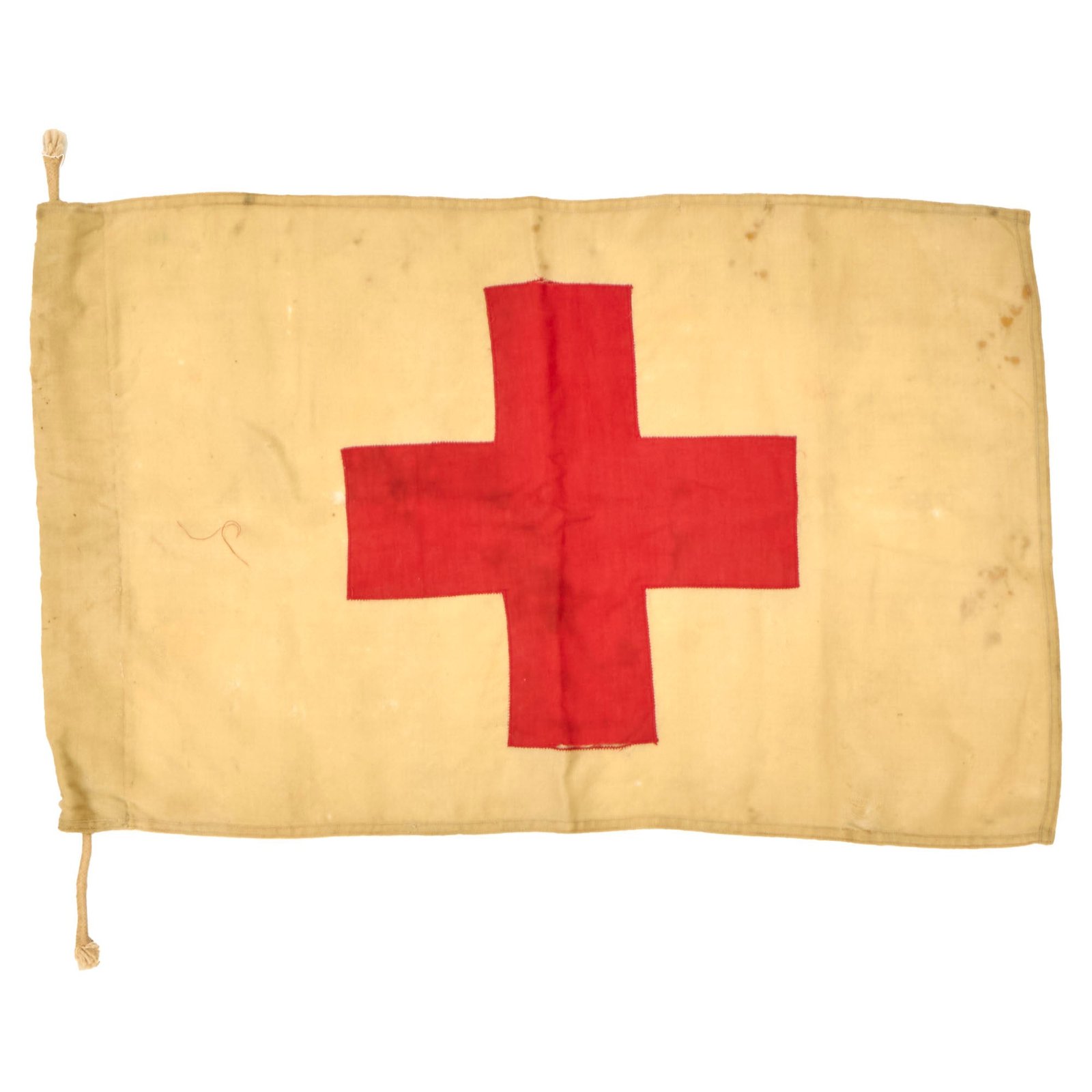 Buy Original U.S. WWI Red Cross Medic Cloth Flag with Halyard - 17½” x 28” | Original Firearms Antique For Sale
