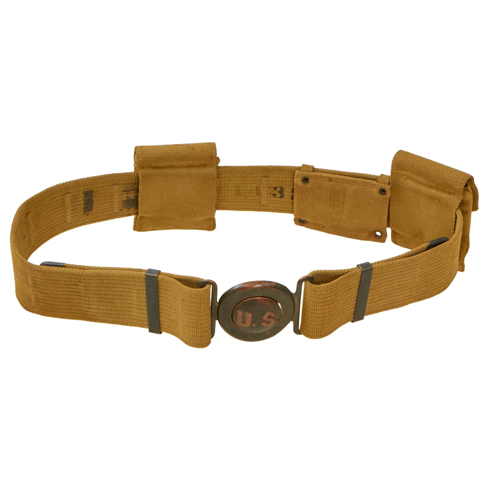 Buy Original WWI U.S. Army Model 1910 Garrison Belt by Mills With Pouches and Bayonet Hanger Marked to 3rd Engineer Regiment | Original Firearms Antique For Sale