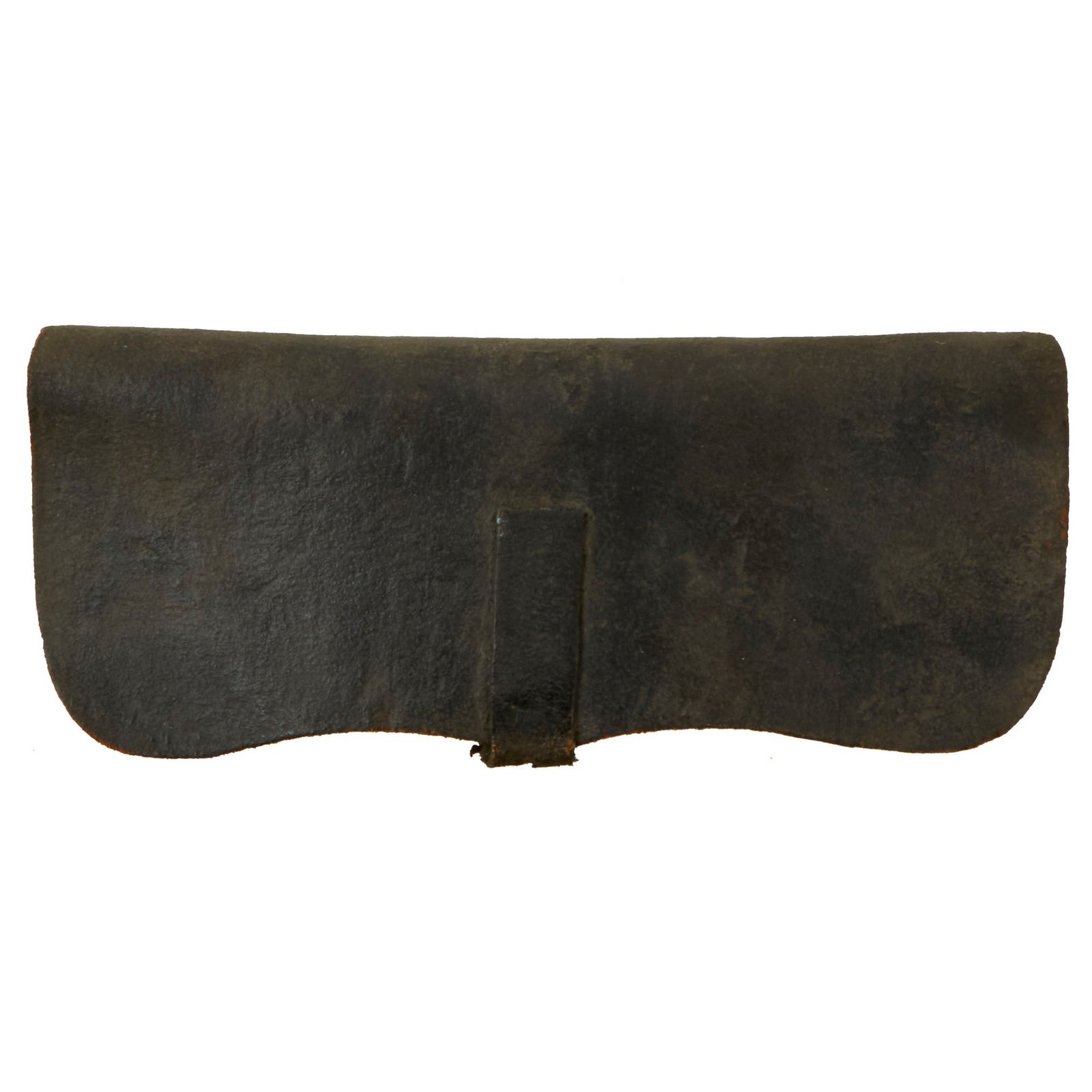 Buy Original U.S. War of 1812 Period Mounted Dragoon Belly Cartridge Box with Tin Flute Dividers & Later-Added Gilt Button Knob | Original Firearms Antique For Sale