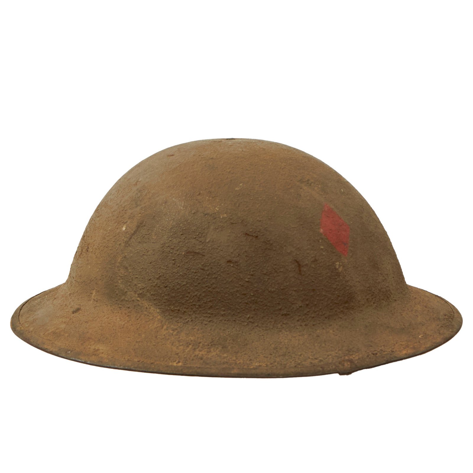 Buy Original U.S. WWI 5th “Red Diamond” Division M1917 Doughboy Helmet - Complete with Broken Chinstrap | Original Firearms Antique For Sale