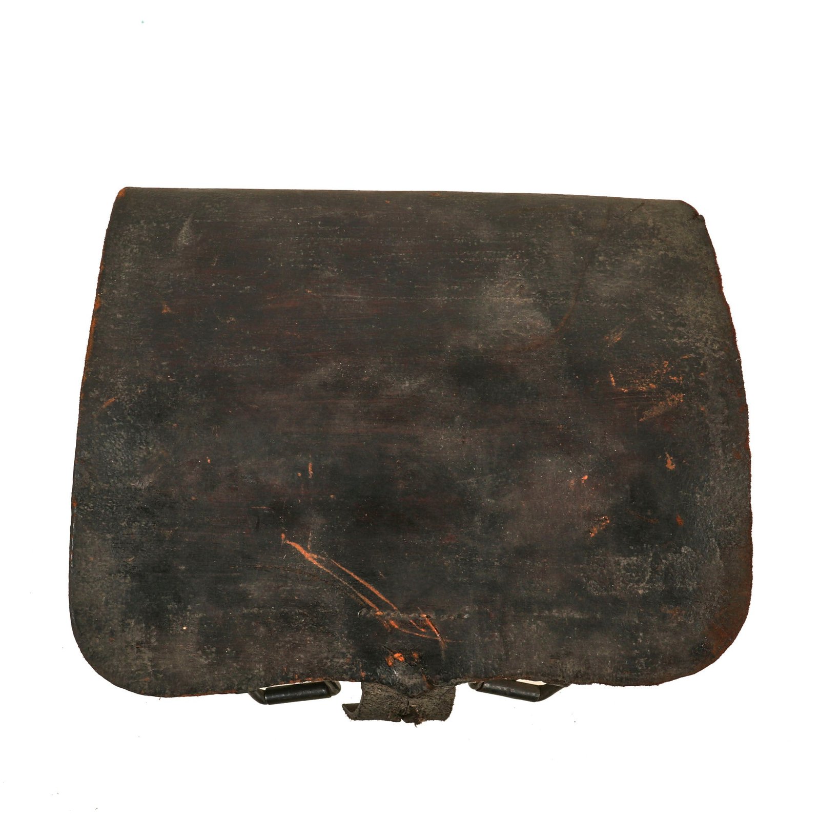 Buy Original U.S. Civil War Phenomenal Experimental M1861 Cartridge Box Altered for Metallic Ammunition with Period Note | Original Firearms Antique For Sale