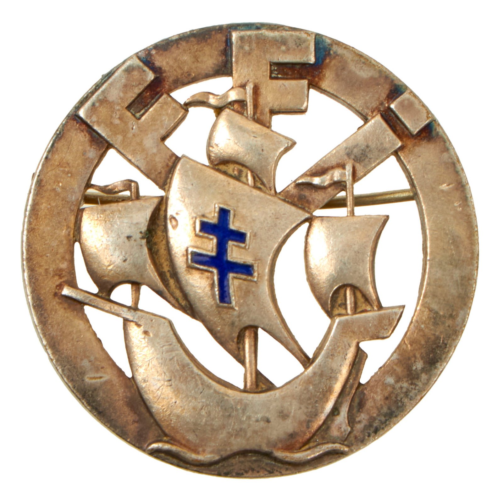 Buy Original WWII Free French Resistance FFI 10th Infantry Division Badge by Arthus Bertrand of Paris | Original Firearms Antique For Sale