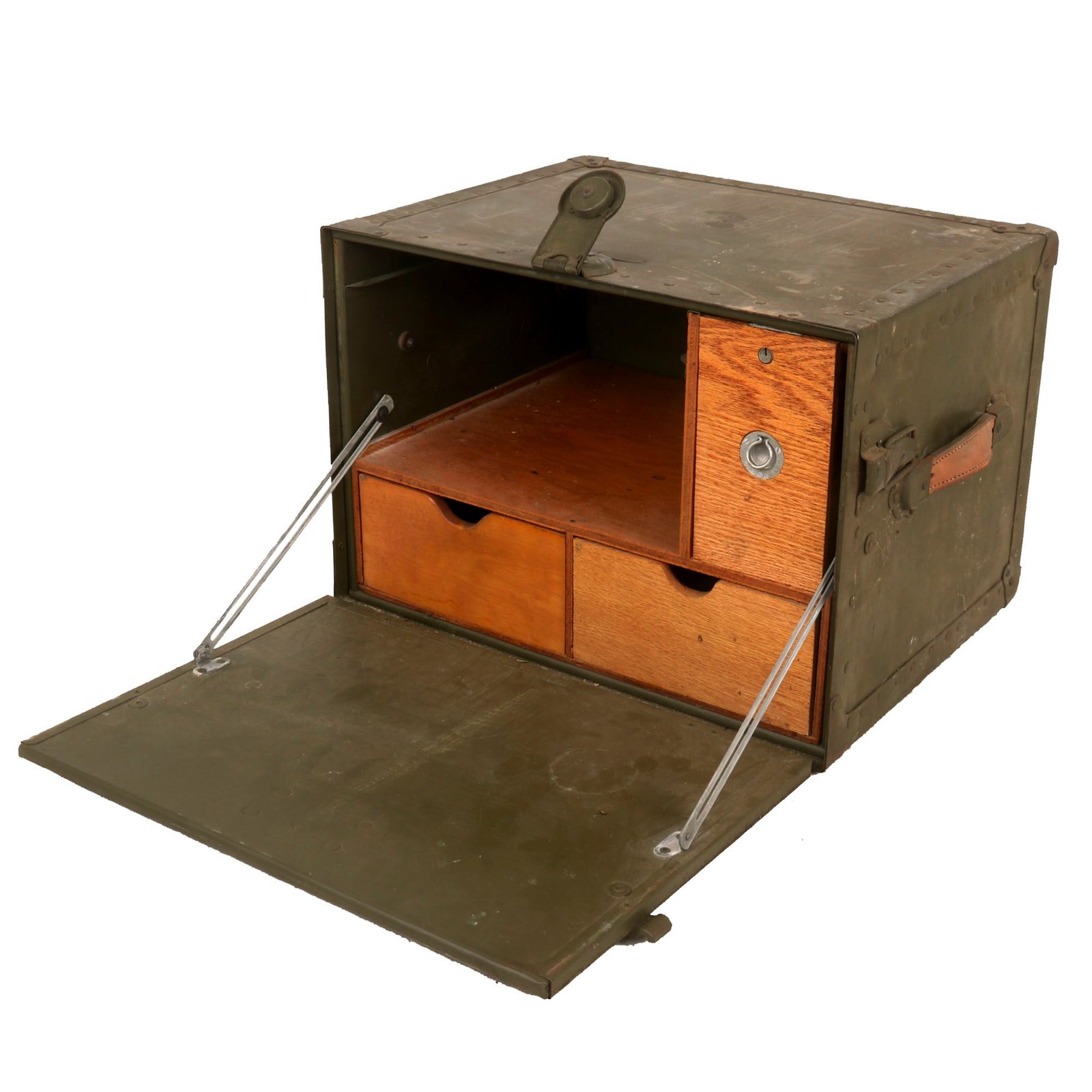 Buy Original U.S. WWII 1944 Dated Army Officer Folding Field Desk by Beals & Selkirk Trunk Co. | Original Firearms Antique For Sale