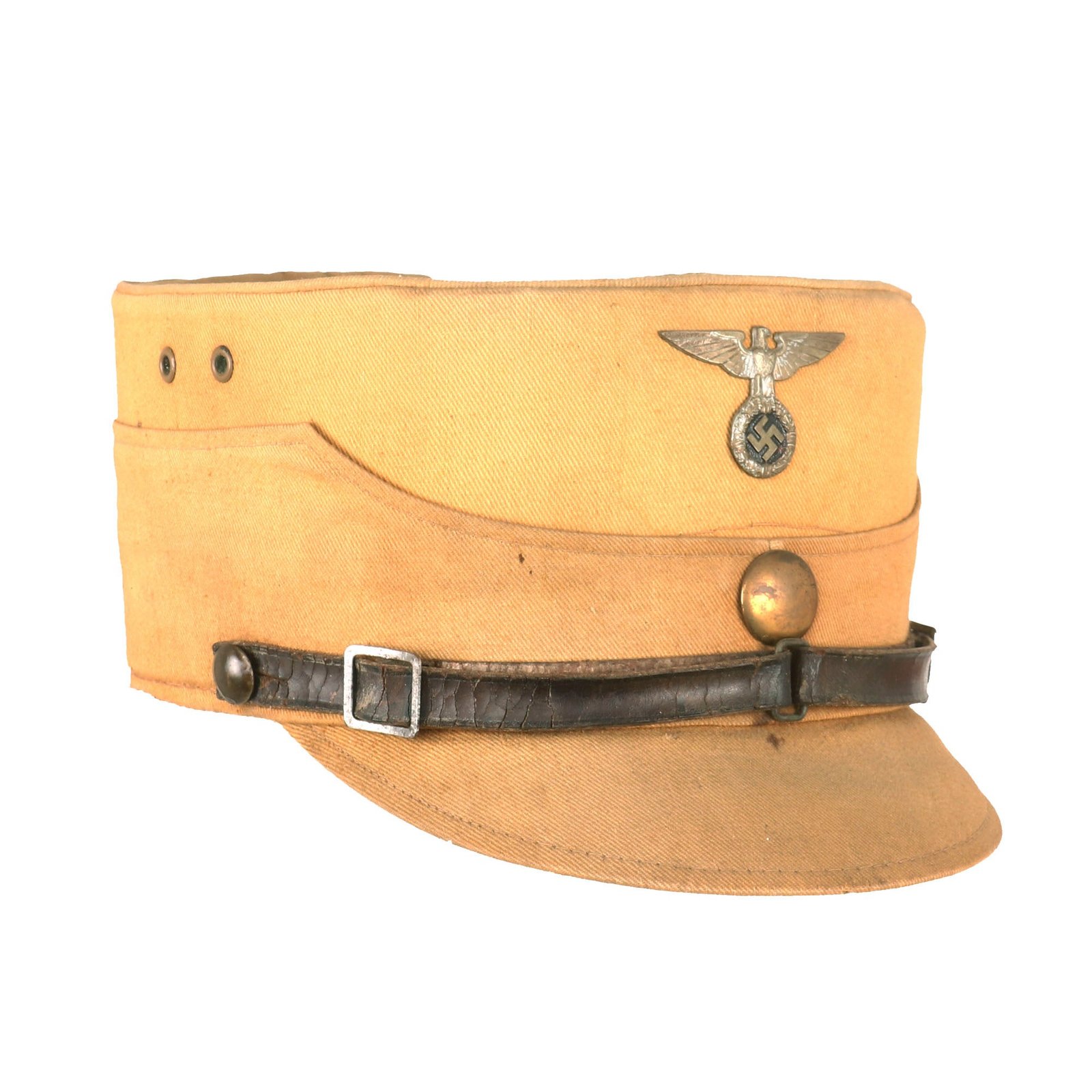 Buy Original German WWII Early SA General Issue Stormtrooper Tan "Coffee Can" Kepi | Original Firearms Antique For Sale