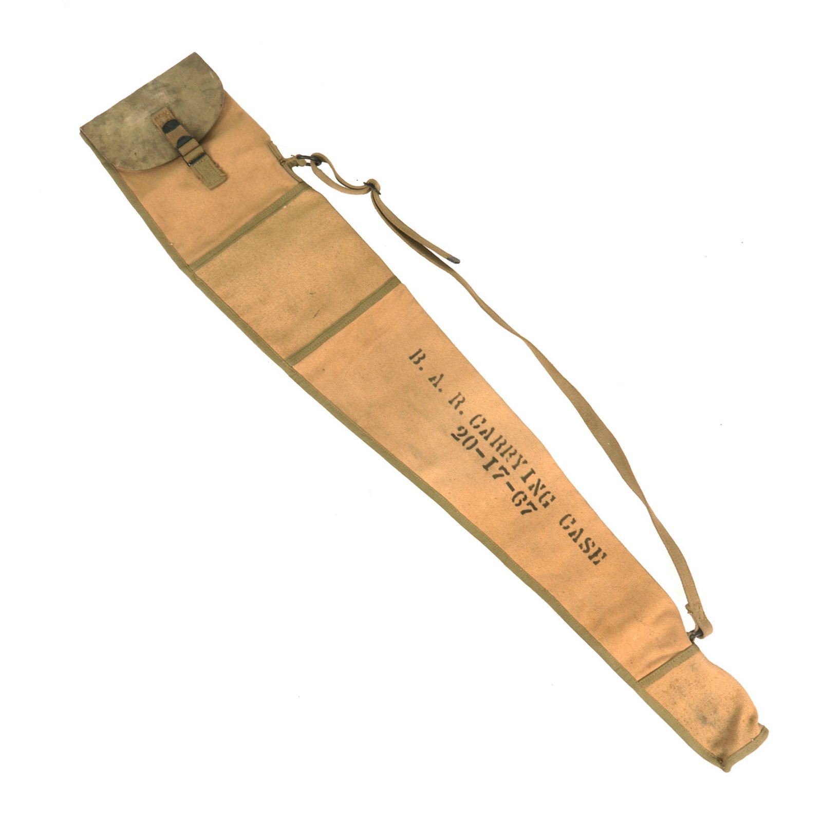 Buy Original U.S. WWI Early Pattern Rifle Case for M1903 Springfield & M1917 “American” Enfield Rused as BAR Carrying Case | Original Firearms Antique For Sale