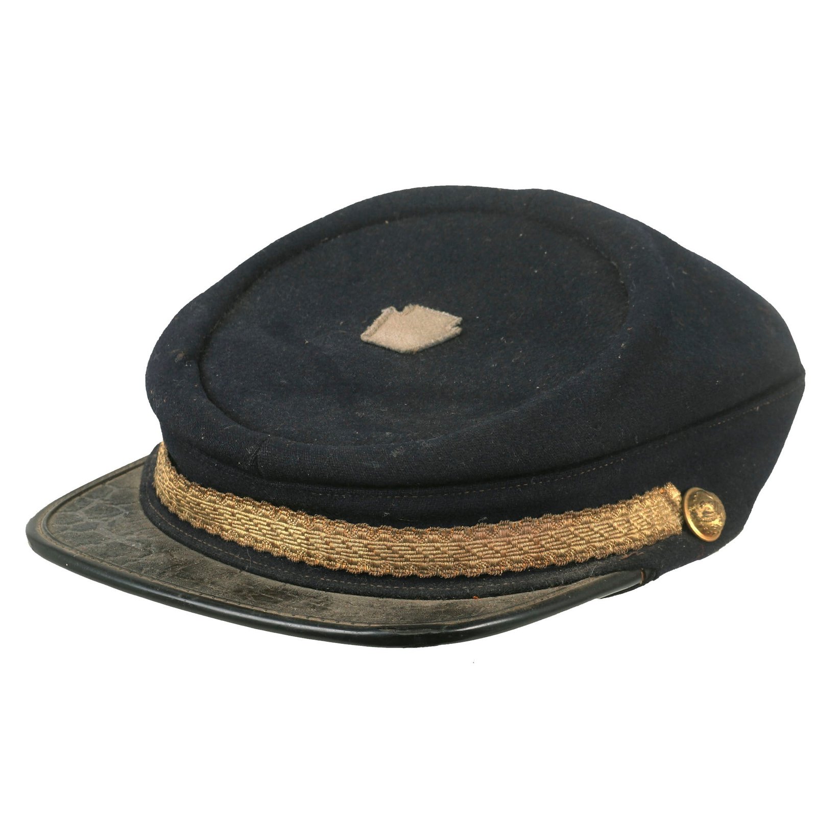 Buy Original U.S. Indian Wars Model 1872 Pennsylvania Officer’s Chasseur Style Pattern Kepi with United Hatters, Cap, & Millinery Works Union Tag | Original Firearms Antique For Sale