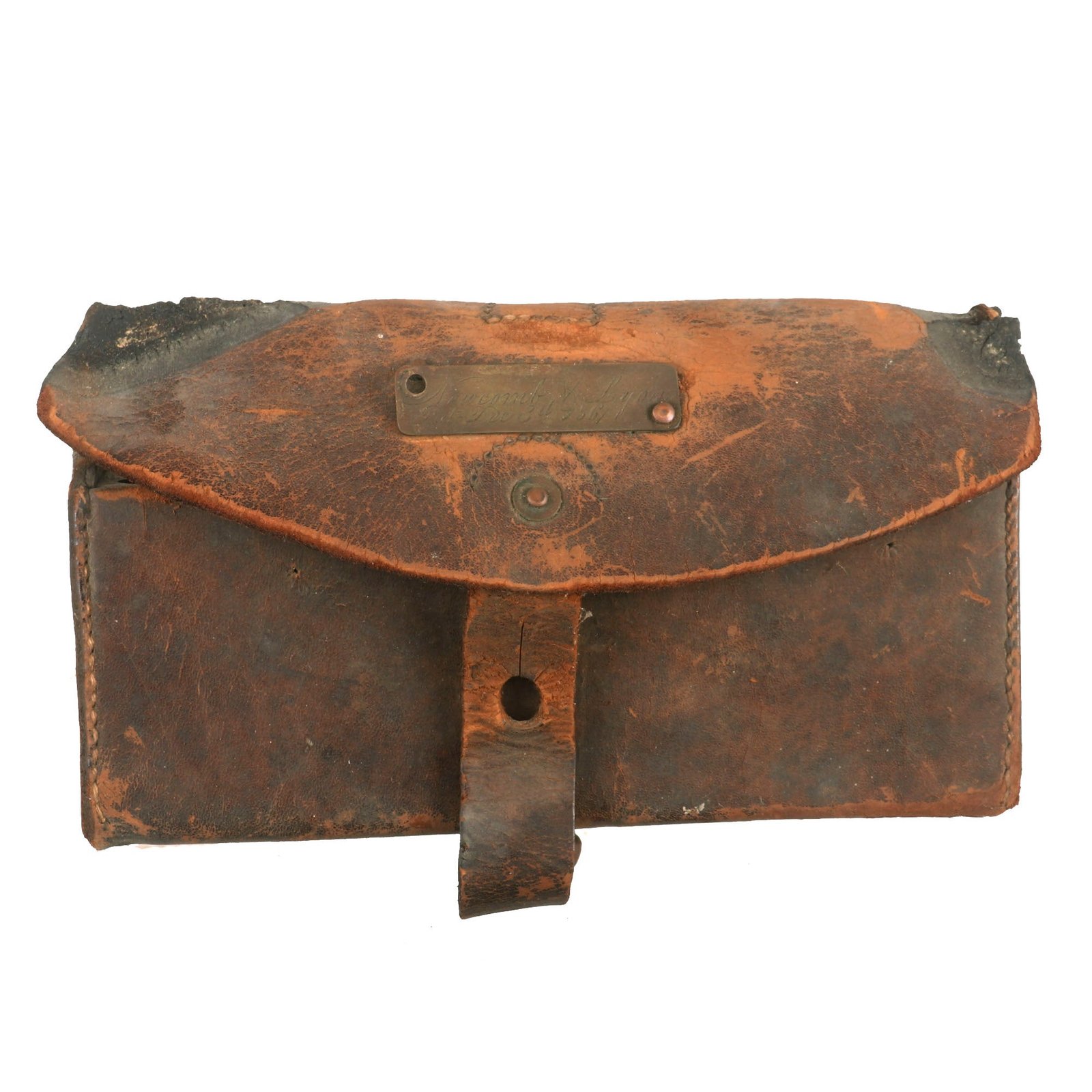Buy Original U.S. Indian Wars Era Prototype Newcomb & Lyon .50-70 Cartridge Box with Engraved Plate - Patent December 3rd 1867 | Original Firearms Antique For Sale