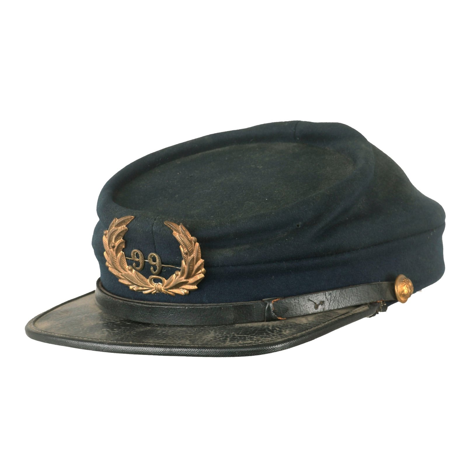 Buy Original U.S. Civil War Veteran Named Grand Army of the Republic GAR Post #99 Model 1872 Federal Issue Chasseur Style Pattern Kepi by Charles Naylor | Original Firearms Antique For Sale