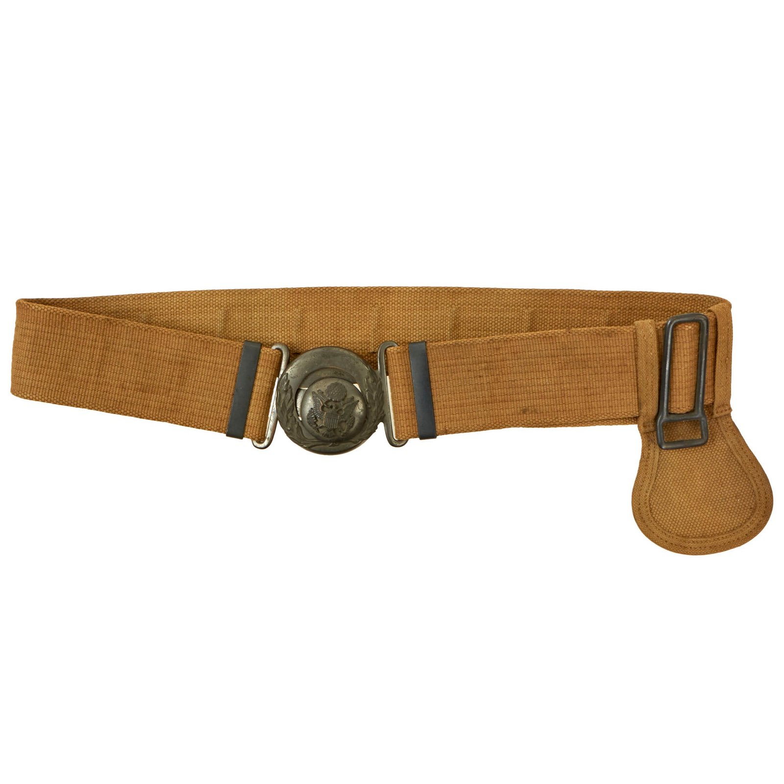 Buy Original WWI Scarce U.S. Army Model 1910 Officer’s Garrison Belt by Mills with Saber Chape - Dated May 1917 | Original Firearms Antique For Sale