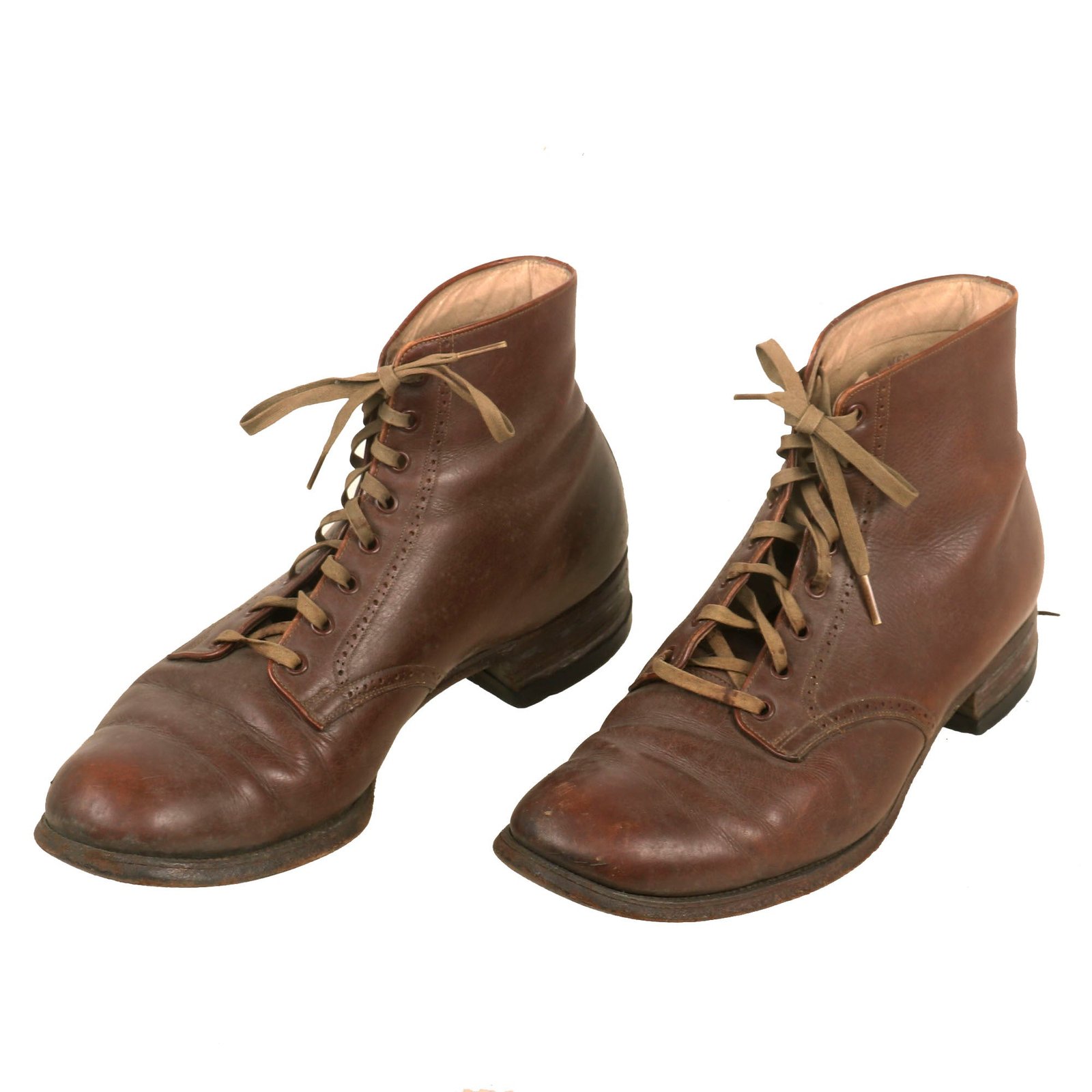 Buy Original U.S. WWII Women’s Army Corps Service Boots Named to Dorothy Jean Eslinger - Size 6½ | Original Firearms Antique For Sale