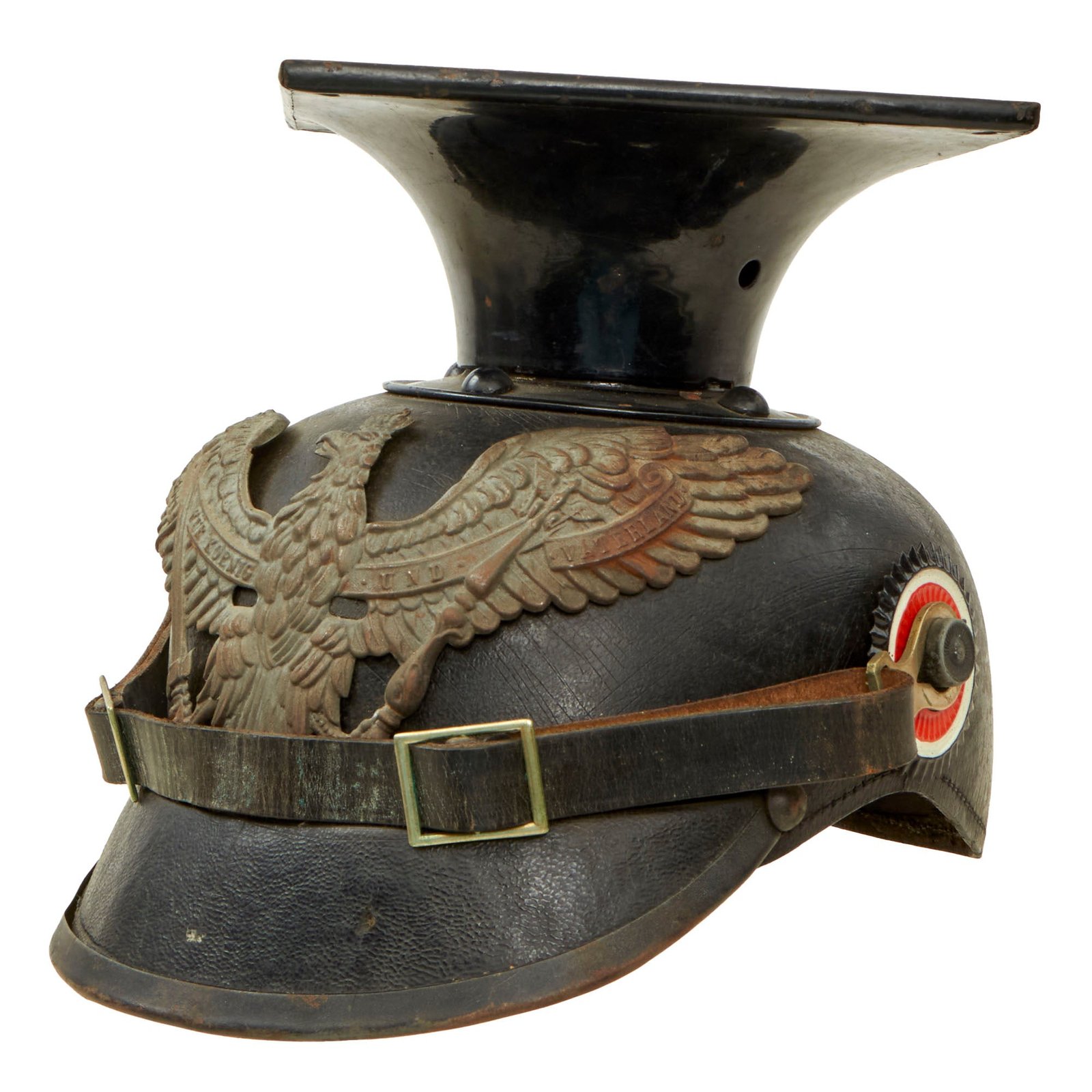 Buy Original German WWI Prussian Guards Model 1867/94 Other Ranks Uhlan Tschapka with Original Cockades & Chinstrap | Original Firearms Antique For Sale