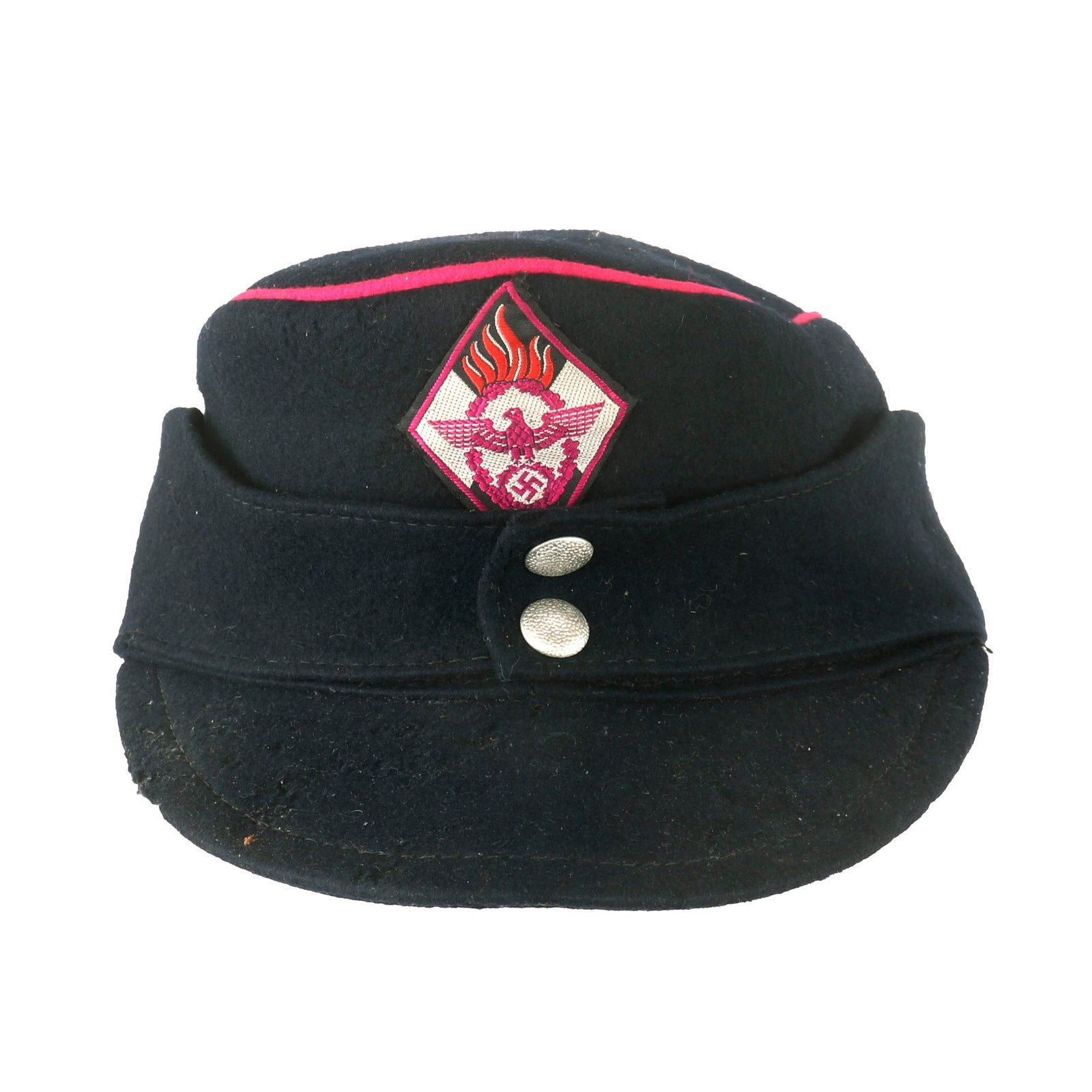 Buy Original German WWII HJ Fire Protection Police Helper Feuerwehrschar M43 Feldmütze Field Cap | Original Firearms Antique For Sale