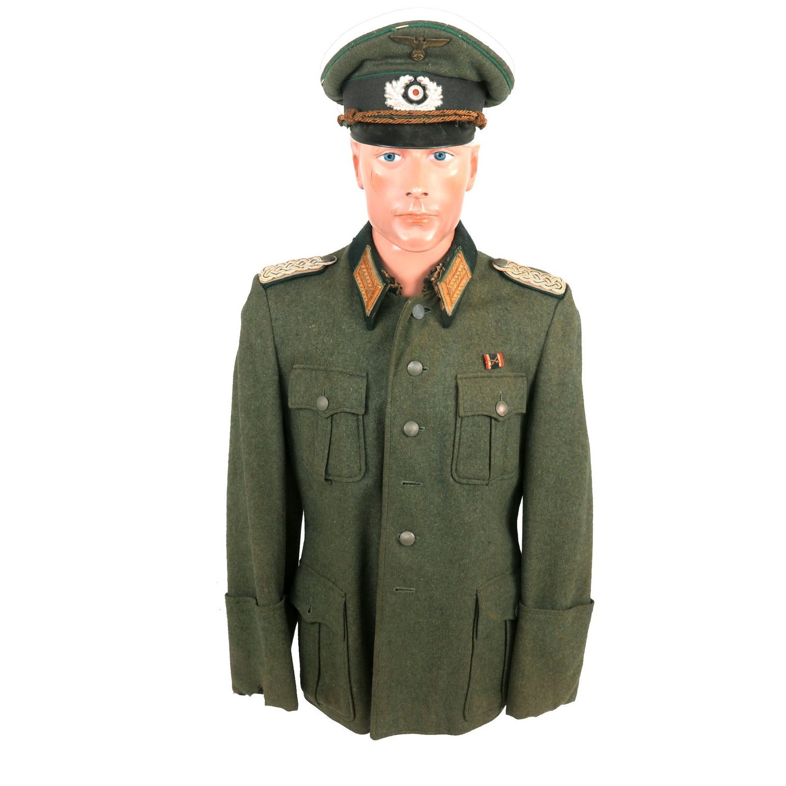Buy Original German WWII Heer Army Field Grade Administrative Official M36 Uniform Tunic and Schirmmütze Visor Cap | Original Firearms Antique For Sale