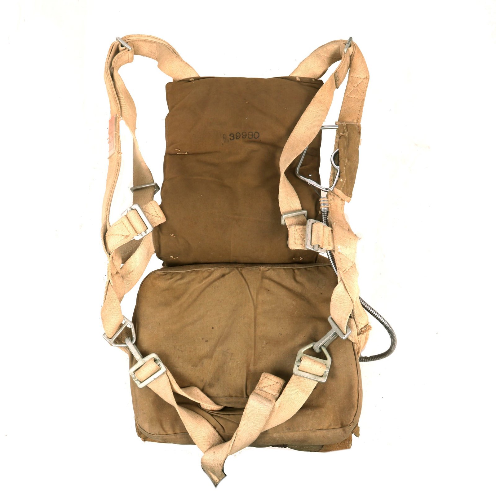 Buy Original U.S. WWII Army Navy Marine Corps Fighter Pilot AN-6510 Seat Parachute Harness by Victory Parachutes Inc - Dated June 1943 | Original Firearms Antique For Sale