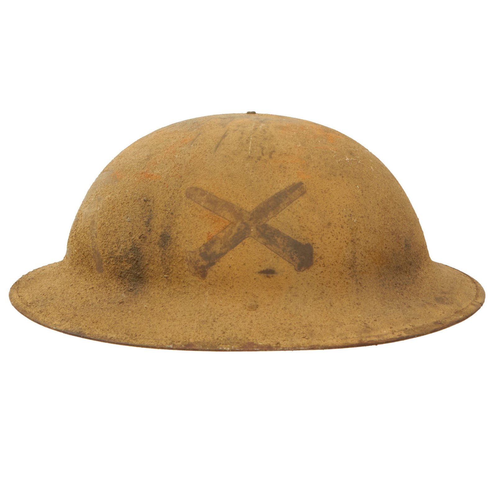 Buy Original U.S. WWI 84th Infantry Lincoln Division M1917 Doughboy Helmet with Insignia Etched into Finish & Liner - 309th Ammunition Train | Original Firearms Antique For Sale