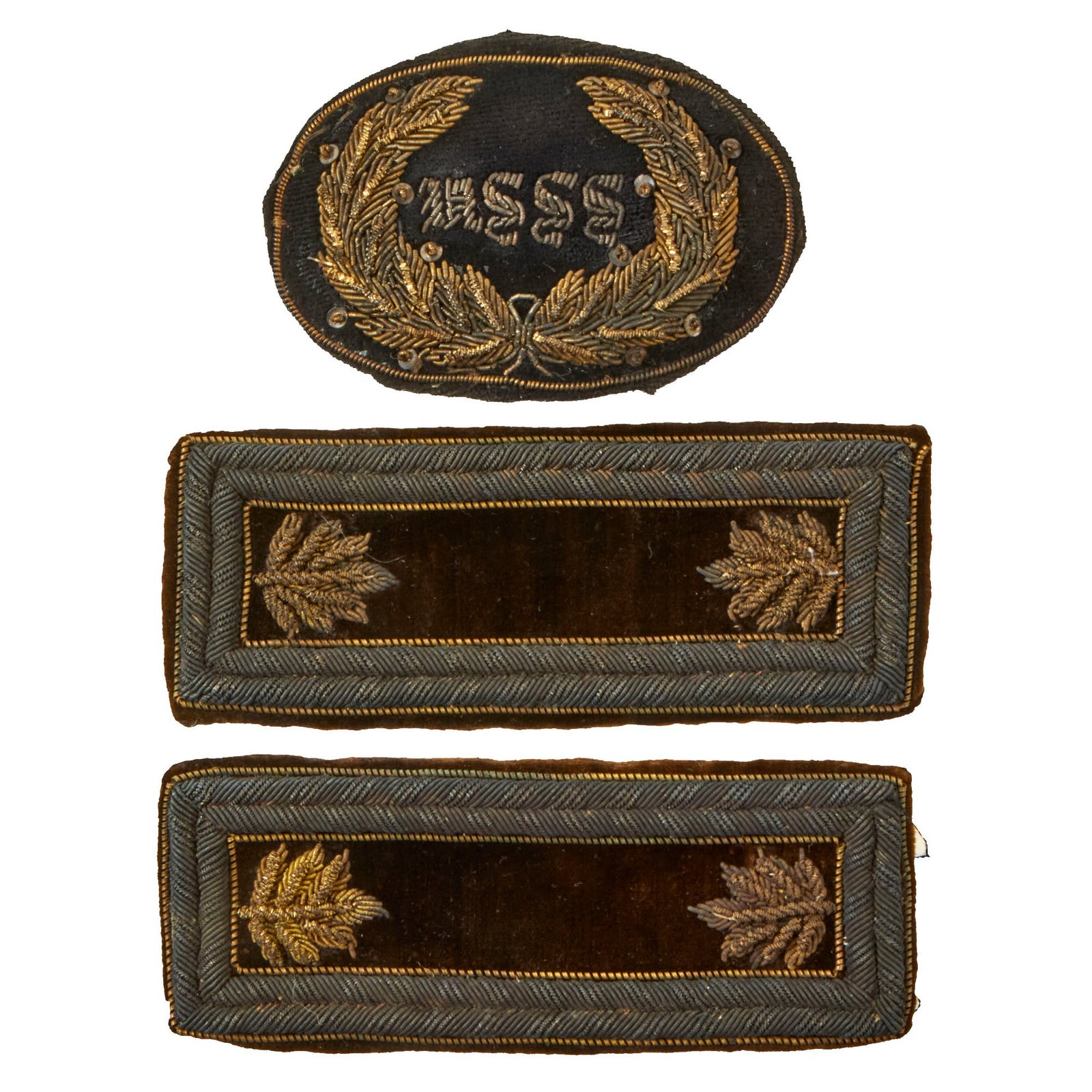 Buy Original U.S. Civil War Incredibly Rare United States Sharpshooters Officer’s Bullion Hat Badge & Major Shoulder Boards | Original Firearms Antique For Sale