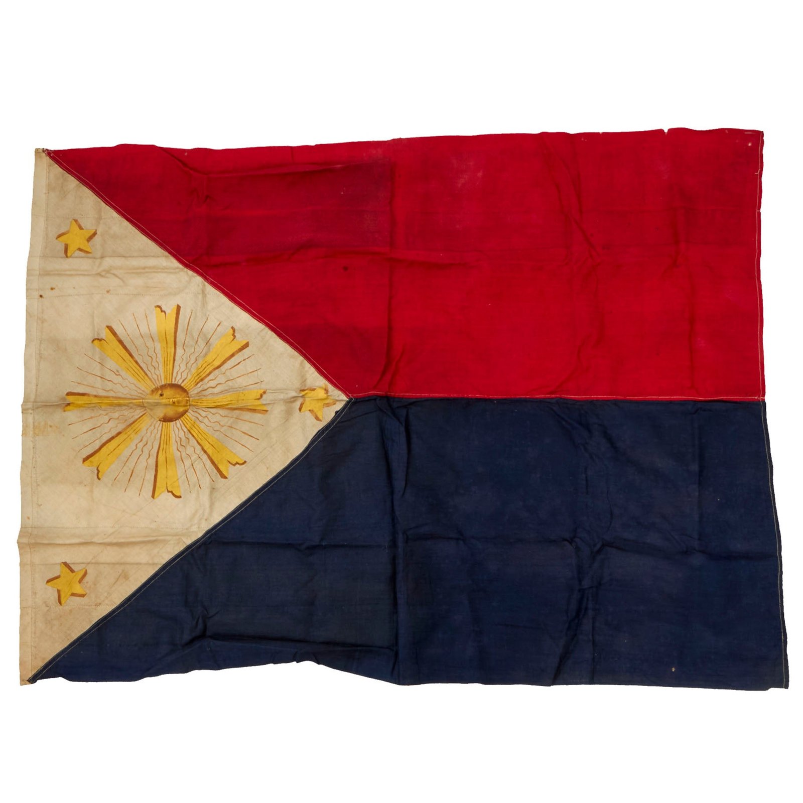 Buy Original Philippine WWI Era National Hand-Painted Flag - 30 x 40” | Original Firearms Antique For Sale