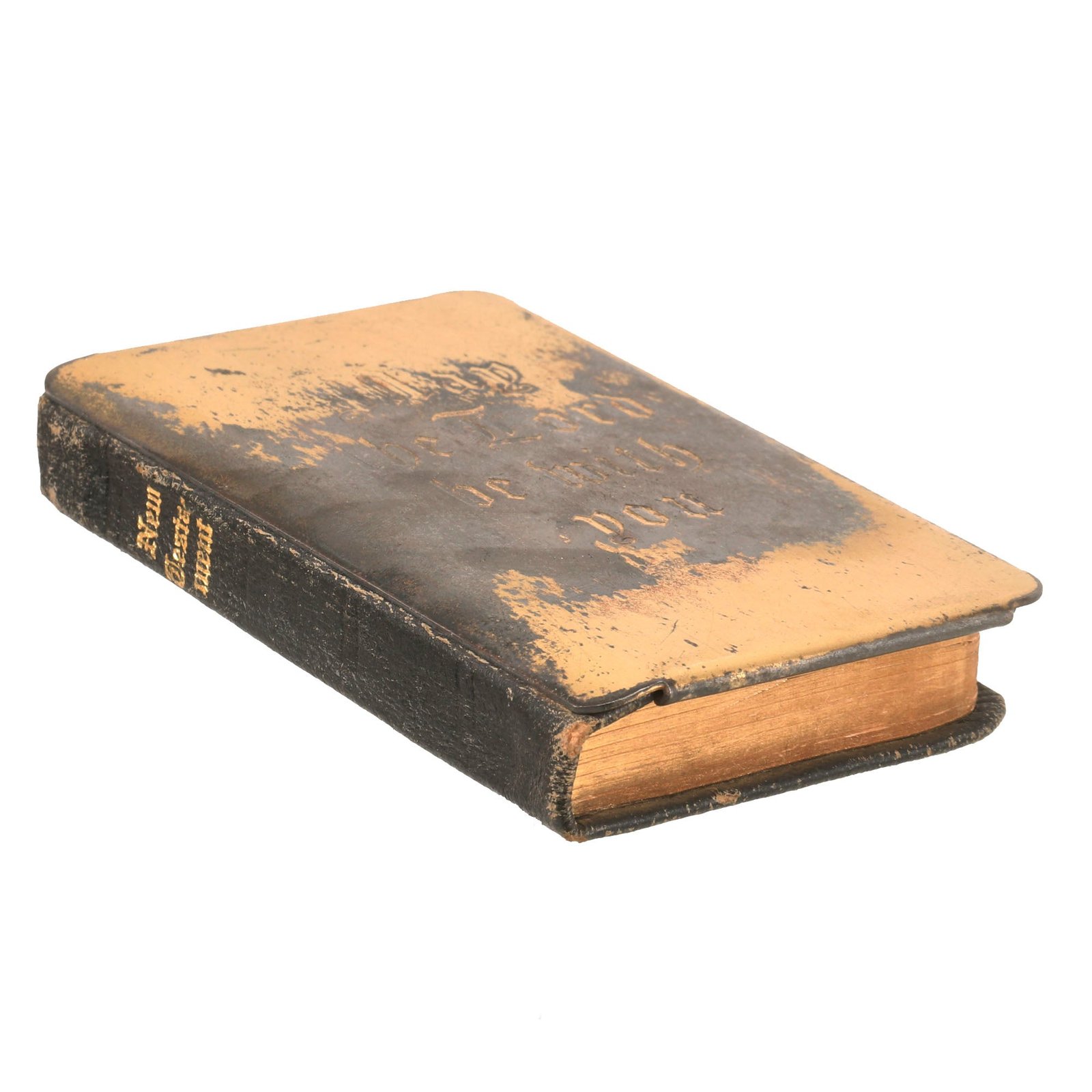 Buy Original U.S. WWII Era “May the Lord be with you” New Testament Heart-Shield Breast Pocket Bible | Original Firearms Antique For Sale