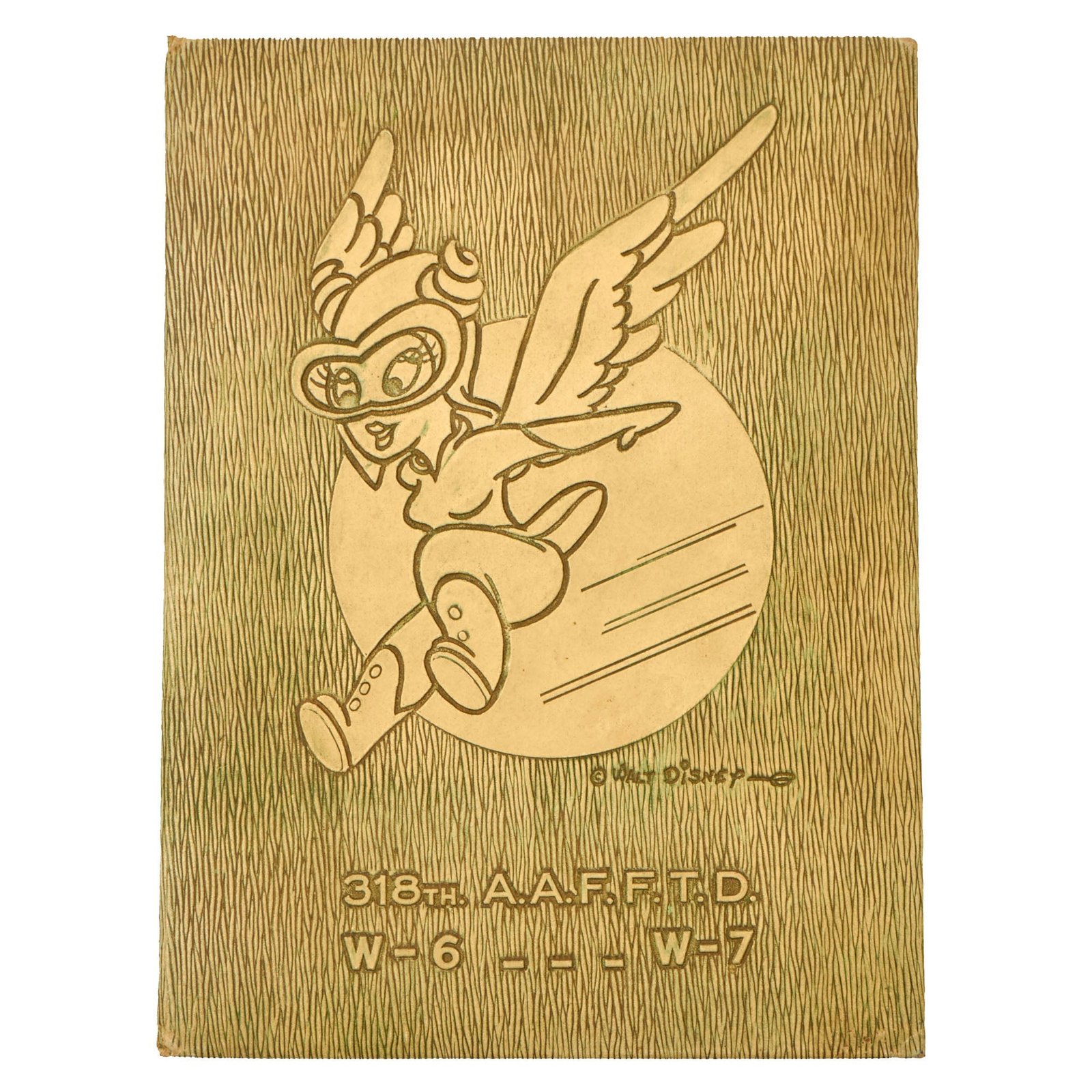 Buy Original U.S. WWII 318th Army Air Force Flying Training Detachment (AAFFTD) Female WASP Pilot Training Yearbook with Walt Disney Designed Cover | Original Firearms Antique For Sale