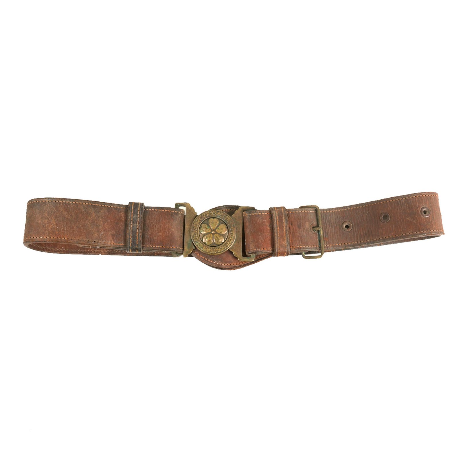 Buy Original Japanese WWII Officer’s Belt Captured by Captain Robert M. Crooks, 1st Marine Air Wing, Okinawa | Original Firearms Antique For Sale