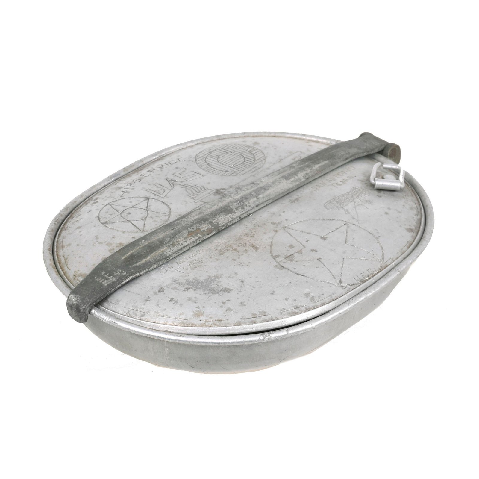 Buy Original U.S. WWI Named Balloon Air Service Trench Art Engraved M1910 Mess Kit - 35th Balloon Company | Original Firearms Antique For Sale