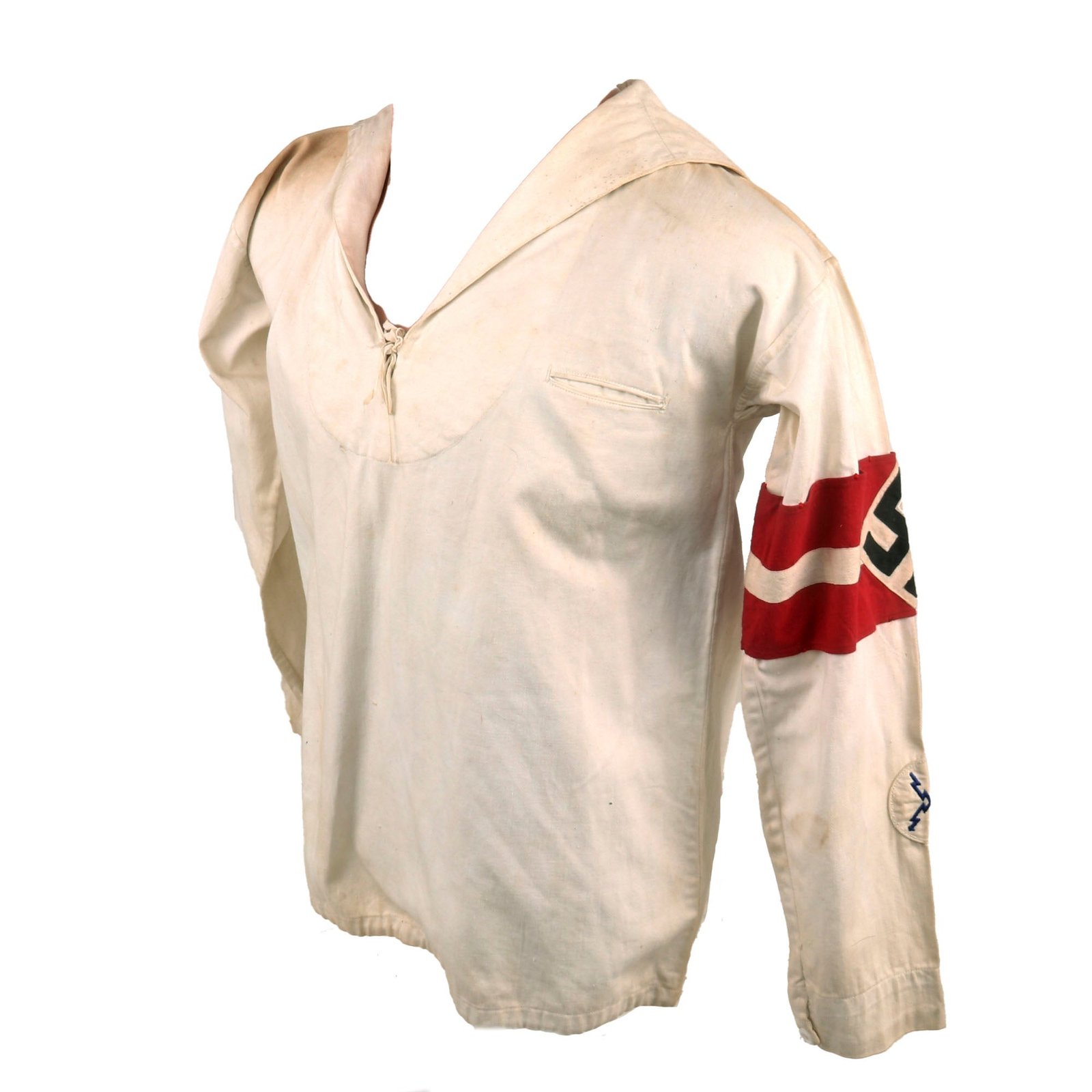 Buy Original German WWII Marine Jumper by Marke Seebӓr with Stitched-On Armband & Fernschreib Trade Badge - Size 12 | Original Firearms Antique For Sale
