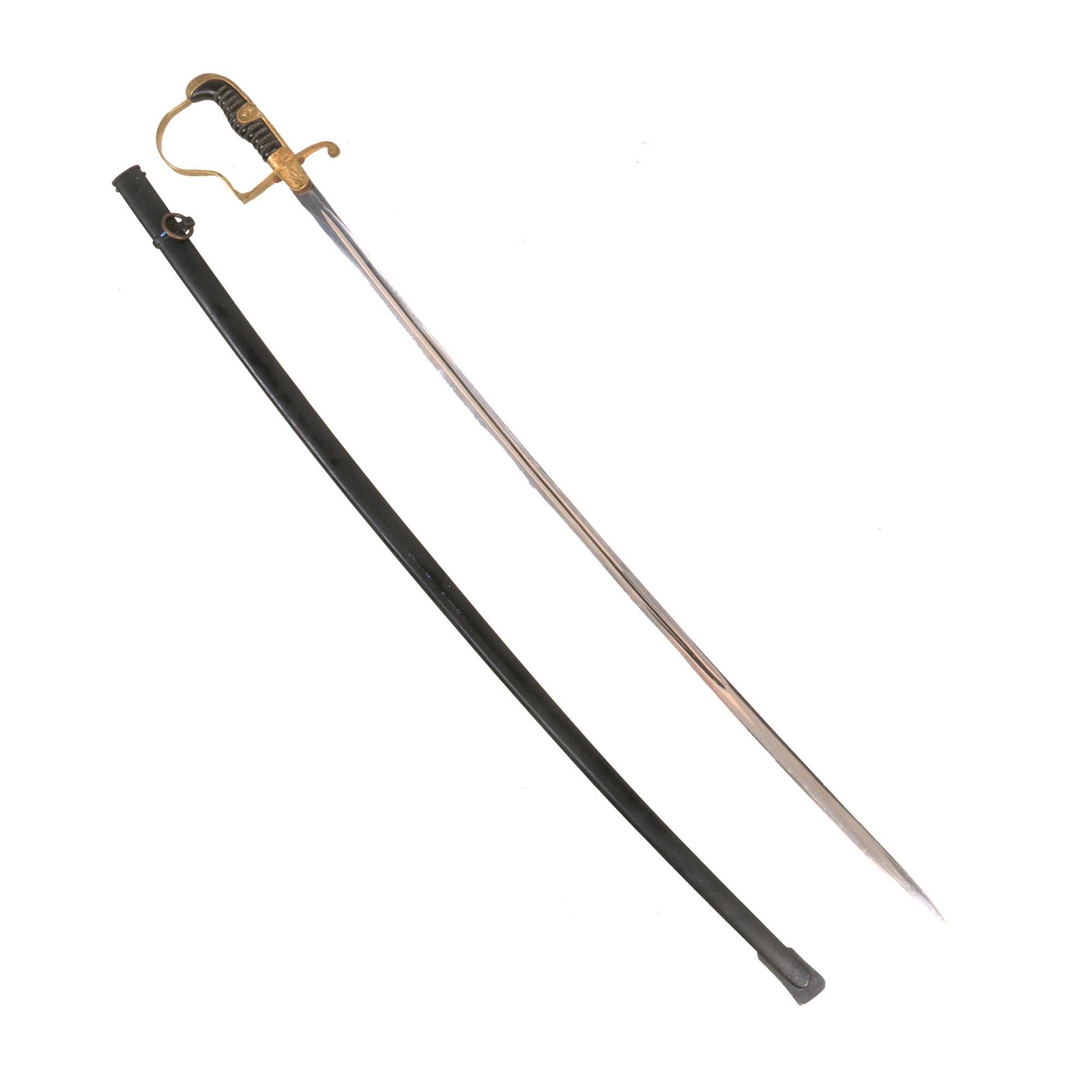 Buy Original German WWII Army Officer Dove Head Sword by F. W. Höller of Solingen with Steel Scabbard | Original Firearms Antique For Sale