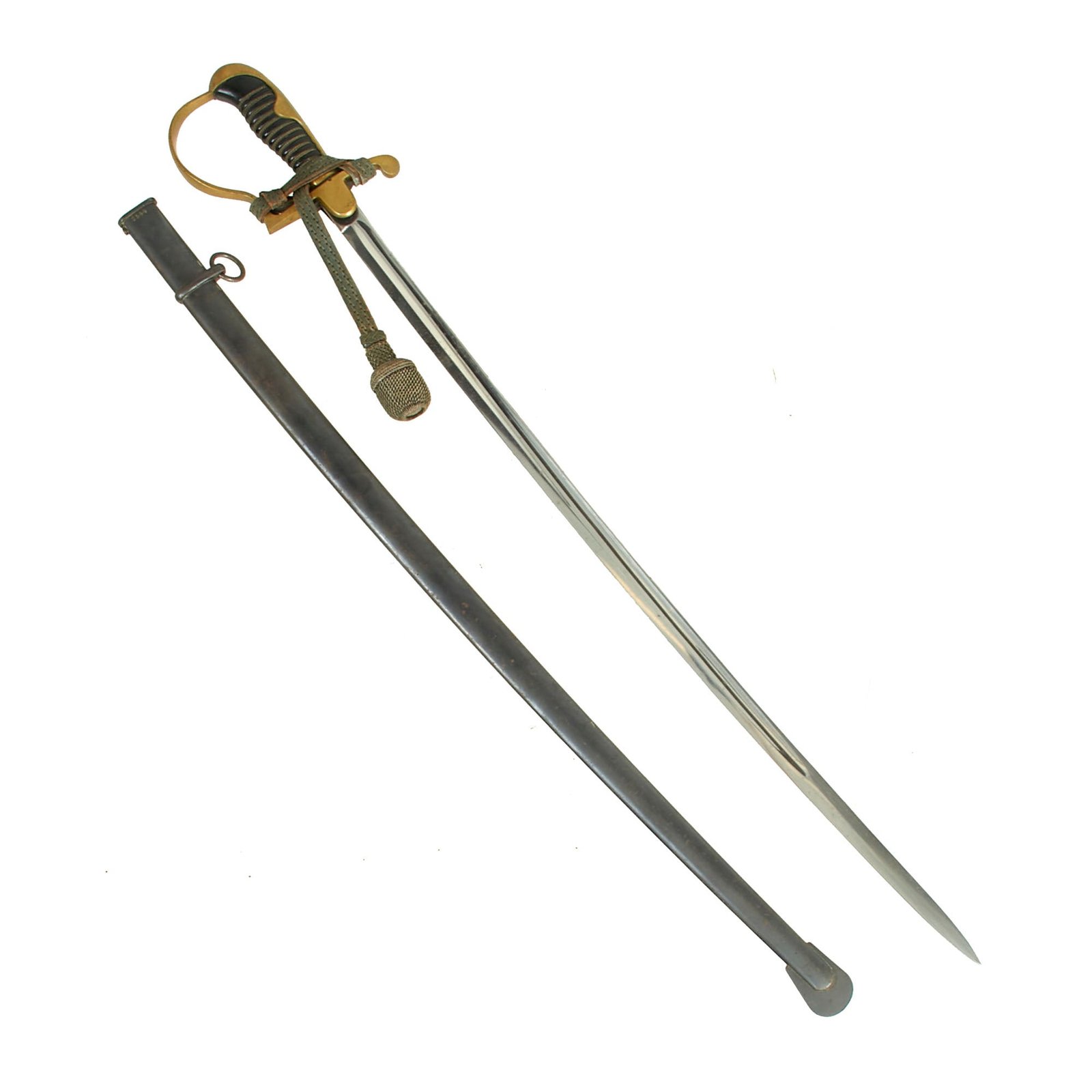 Buy Original German WWII 1938 Dated Heer Cavalry Ordnance Sword by Carl Eickhorn with Scabbard and Troddel Knot  - Matching Serial 2544 | Original Firearms Antique For Sale
