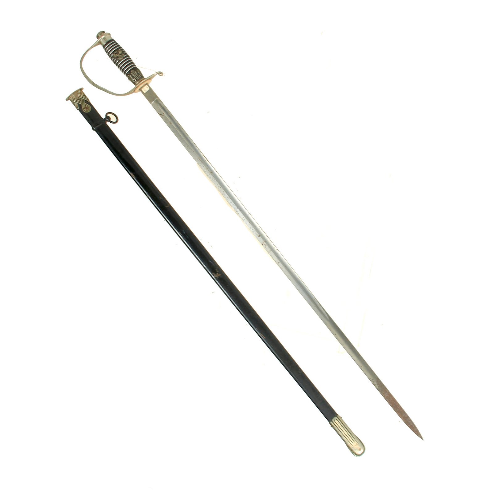 Buy Original German WWII SS Police Officer's Degen Dress Sword by Carl Eickhorn with SS-Kulturzeichen Marked Scabbard | Original Firearms Antique For Sale
