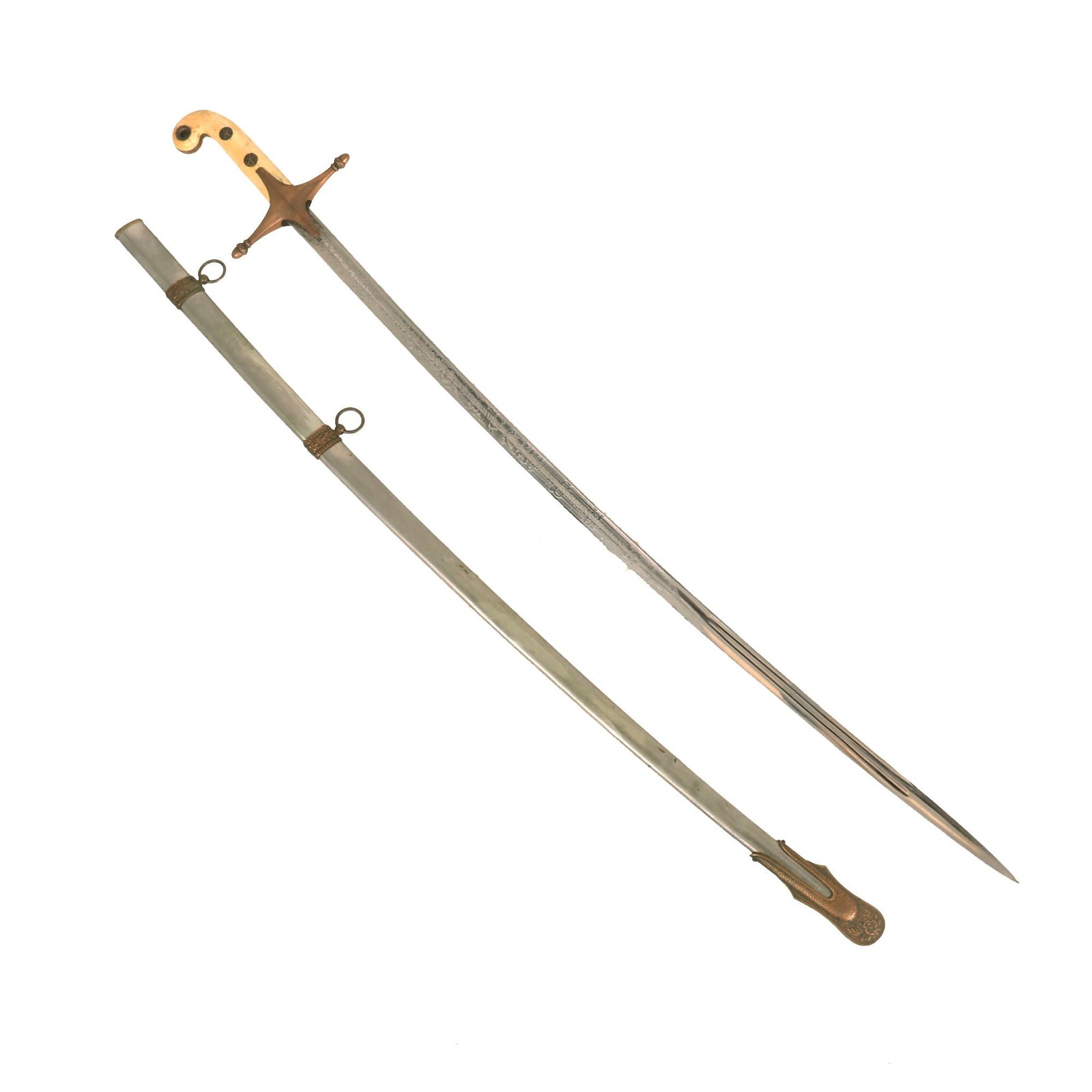 Buy Original U.S. WWII KIA U.S. Marine Corps Officer's Mameluke Sword Named to Major Michael McGinnis Mahoney, 1st Marine Division, Guadalcanal | Original Firearms Antique For Sale
