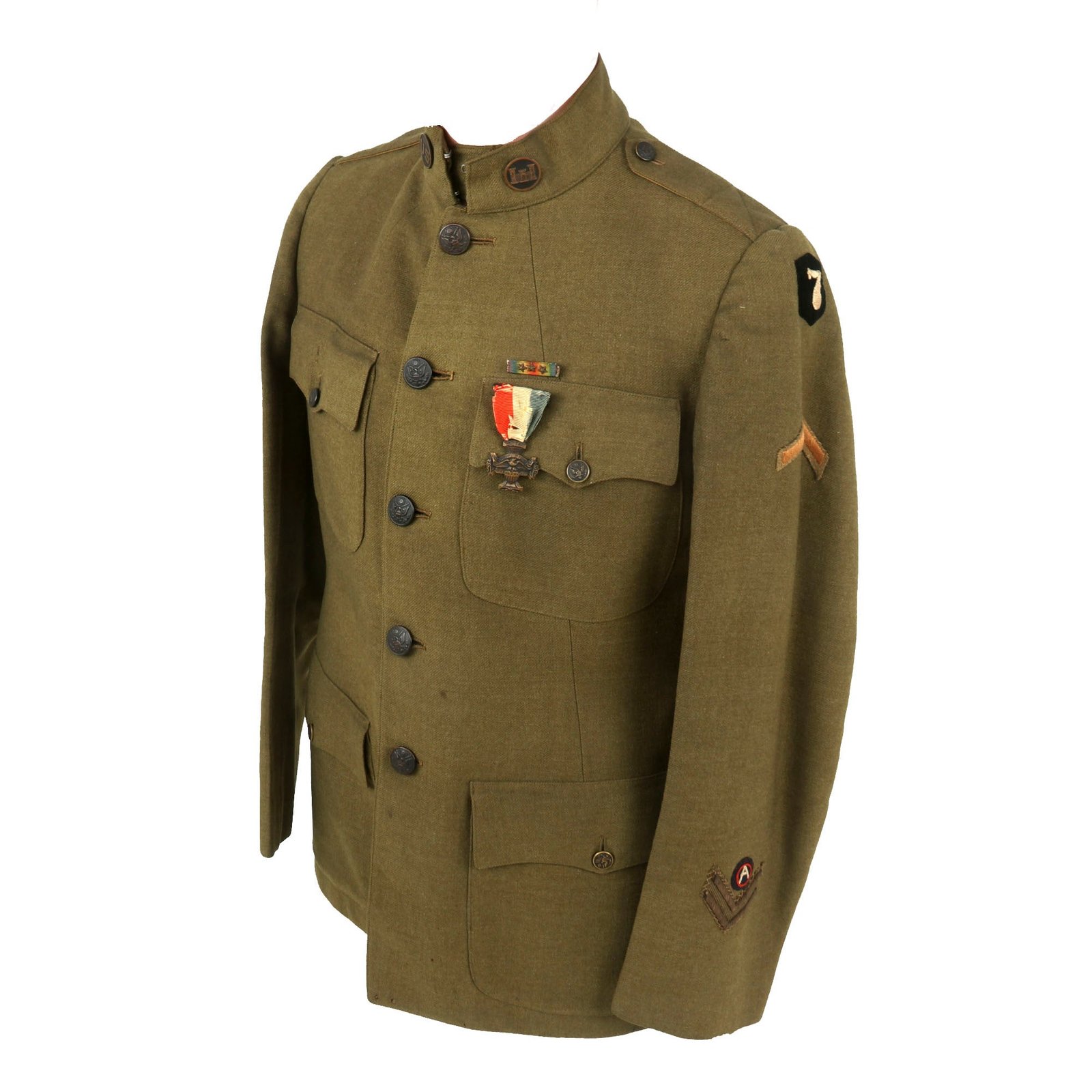 Buy Original U.S. WWI VII Corps & 3rd Army Double-Patched Engineer First Sergeant’s Uniform Jacket & Breeches - 310th Engineer Regiment | Original Firearms Antique For Sale
