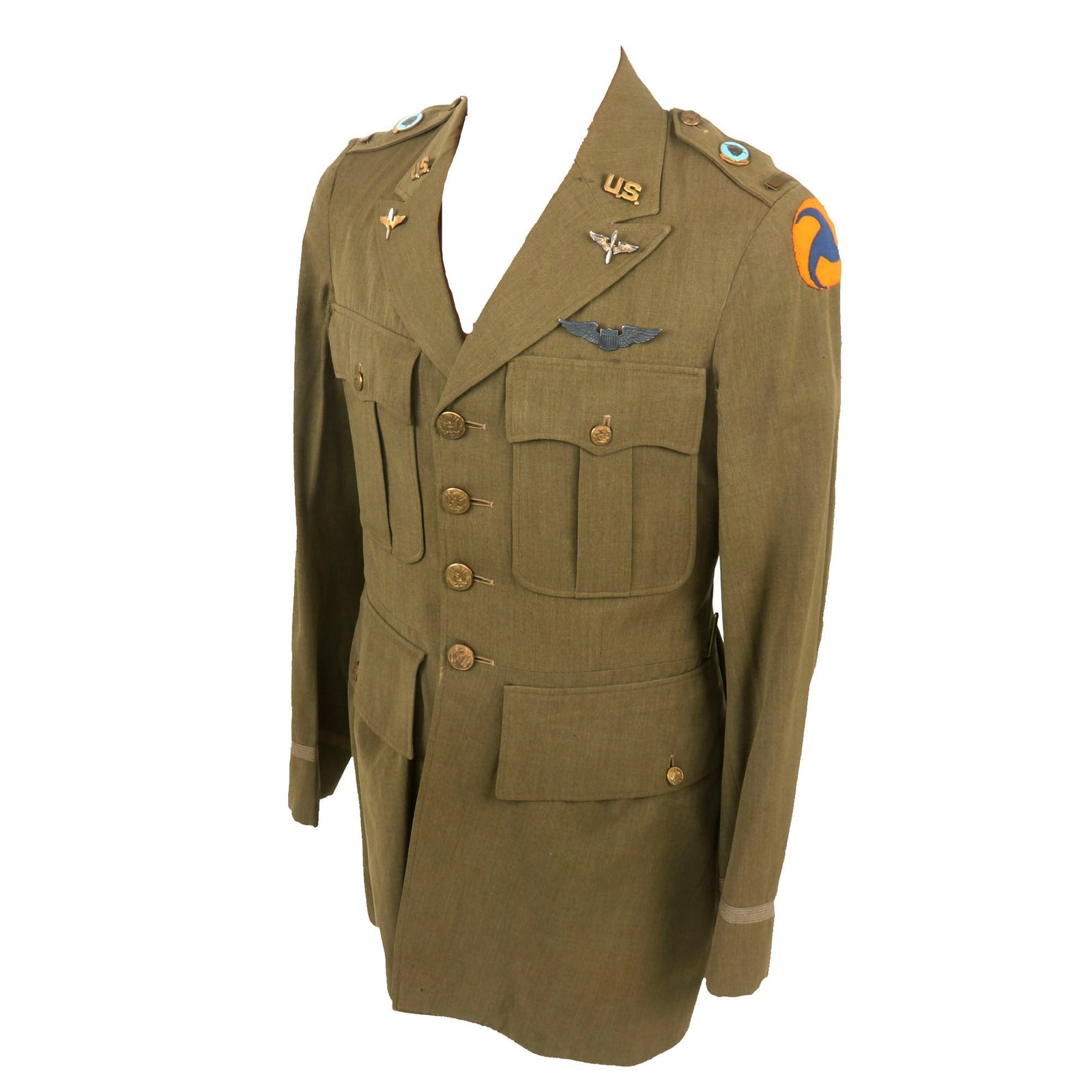 Buy Original U.S. Interwar Army Air Corps Identified Uniform Jacket & Breeches with 3rd Air Base Squadron DIs & Sterling Pilot Wings | Original Firearms Antique For Sale