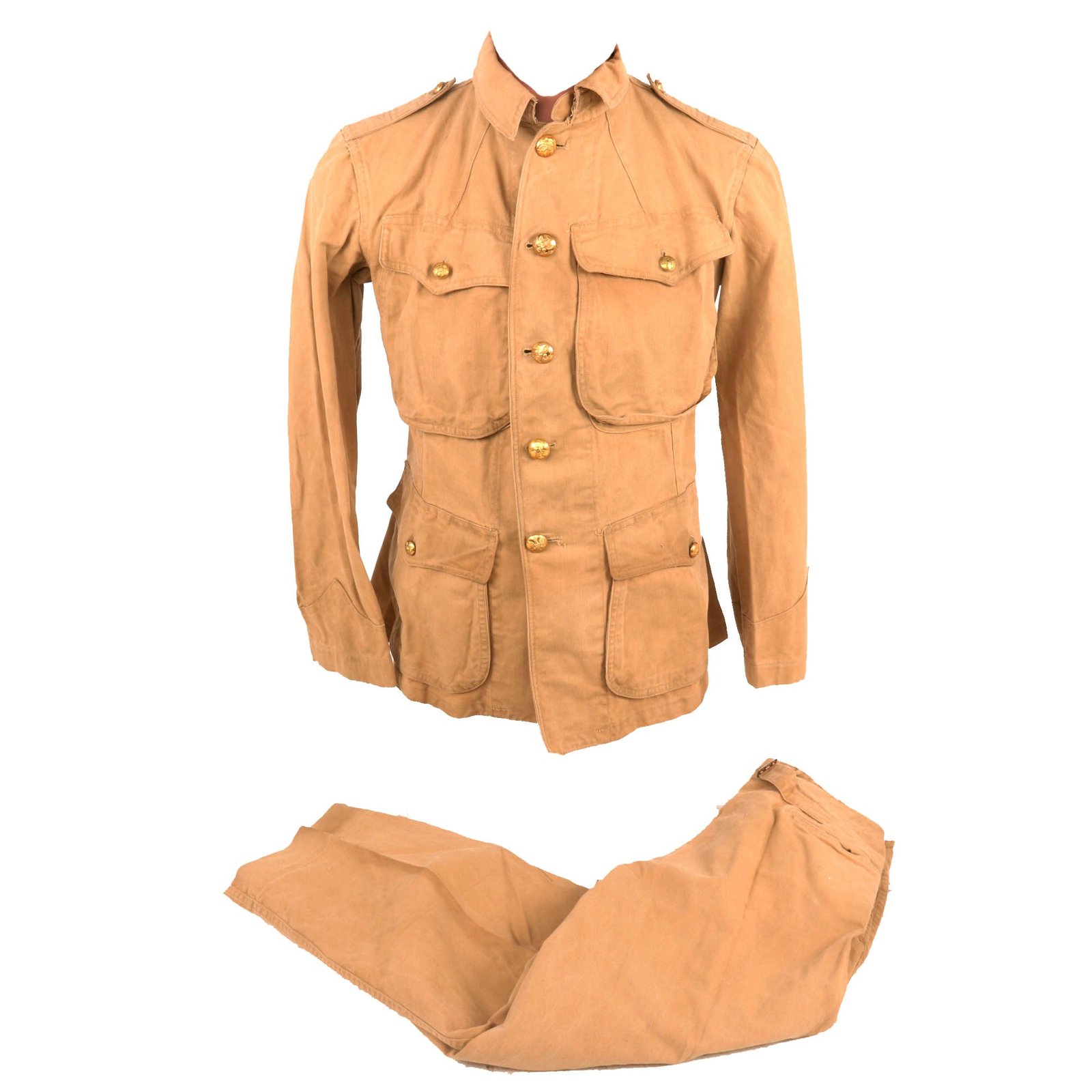Buy Original U.S. Philippine Insurrection Era M1902 Khaki Uniform Jacket & Trousers | Original Firearms Antique For Sale