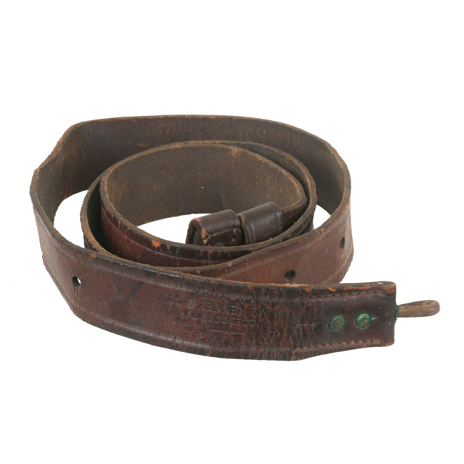Buy Original U.S. Civil War Excellent Musket Sling with Rare Markings by Ridabock & Co. - 39½” Long | Original Firearms Antique For Sale