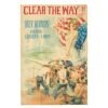 Original U.S. WWI 4th Liberty Loan “Clear the Way!!” Columbia Propaganda Poster by Howard Chandler Christy - 20 x 30”