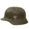Buy Original German WWII Double Decal NSDAP Civic Police M40 Steel Combat Helmet with 1943 Dated 57cm Liner & Chinstrap - Q64 | Original Firearms Antique For Sale