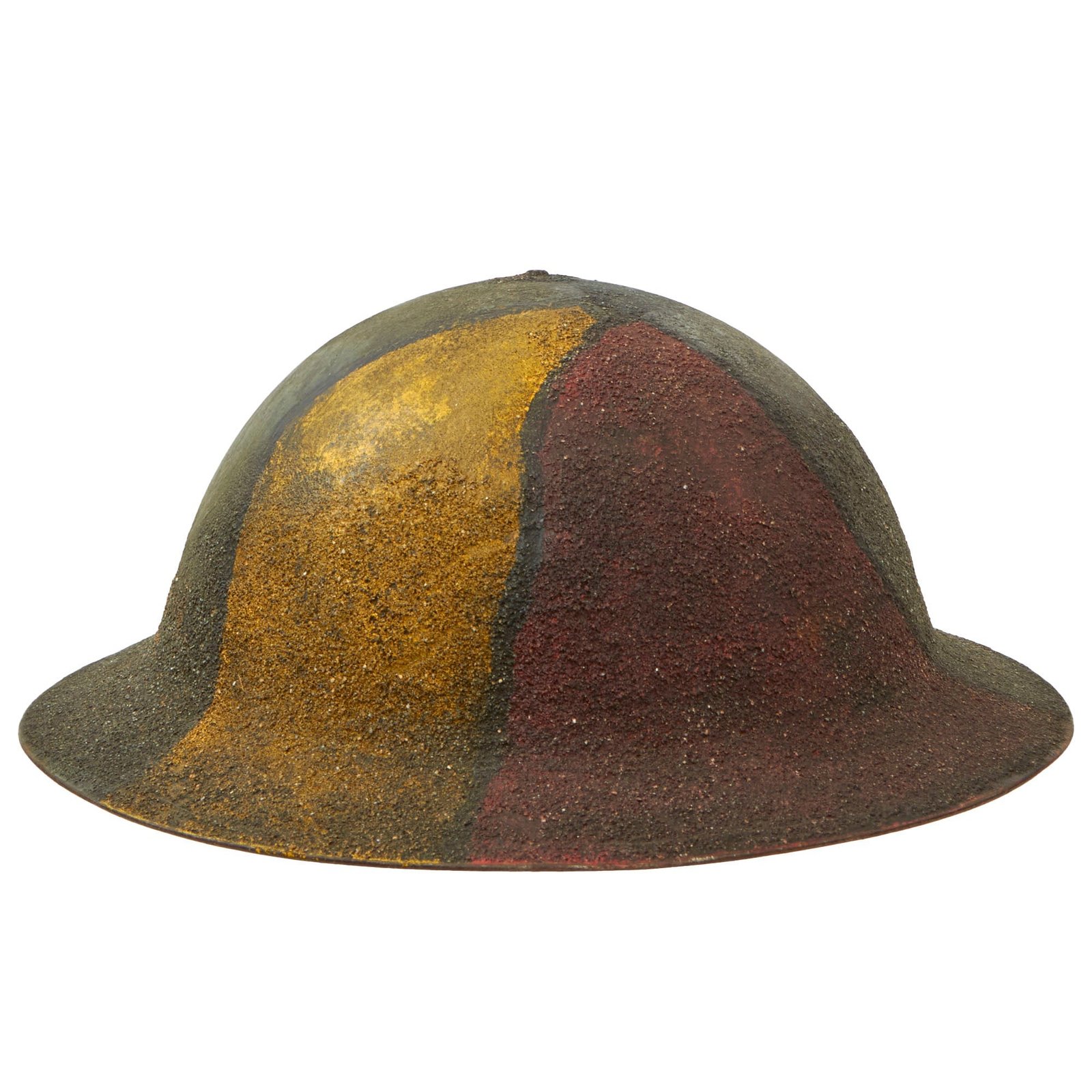 Buy Original U.S. WWI M1917 Camouflage Painted Steel Helmet with Jarrett Museum of World War History Tag | Original Firearms Antique For Sale