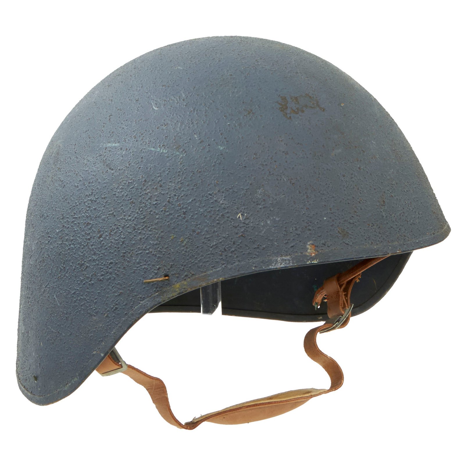 Buy Original U.S. WWII Rare Firestone Tire and Rubber Company Marked Navy USN MK2 Talker Flak Helmet with Chin Strap | Original Firearms Antique For Sale