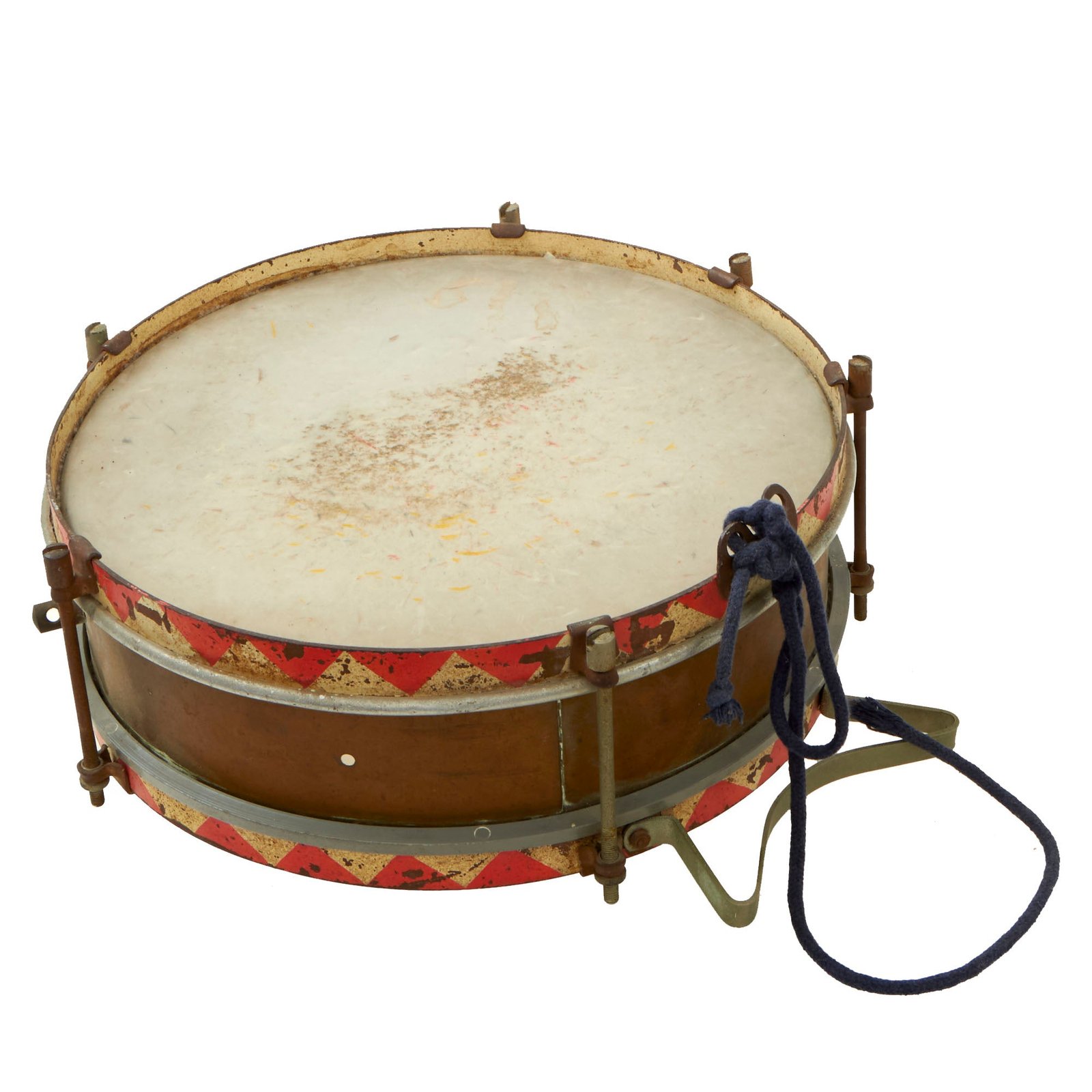 Buy Original German WWII HJ National Youth Organization 12" Metal Marching Snare Drum - Marschtrommel | Original Firearms Antique For Sale
