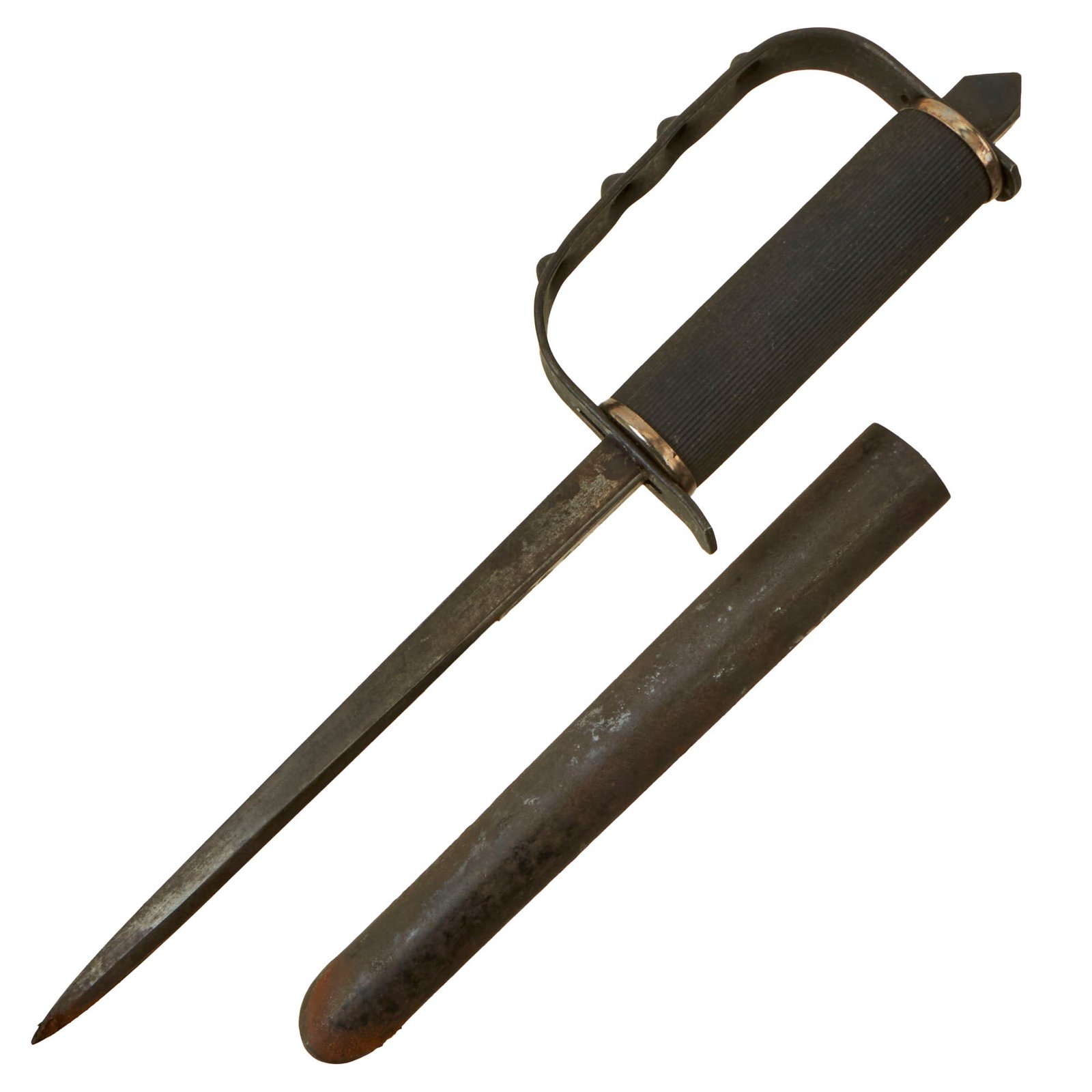 Buy Original U.S. WWII First Pattern OSS Drop Knife with Scabbard made from Springfield Trapdoor Bayonet | Original Firearms Antique For Sale