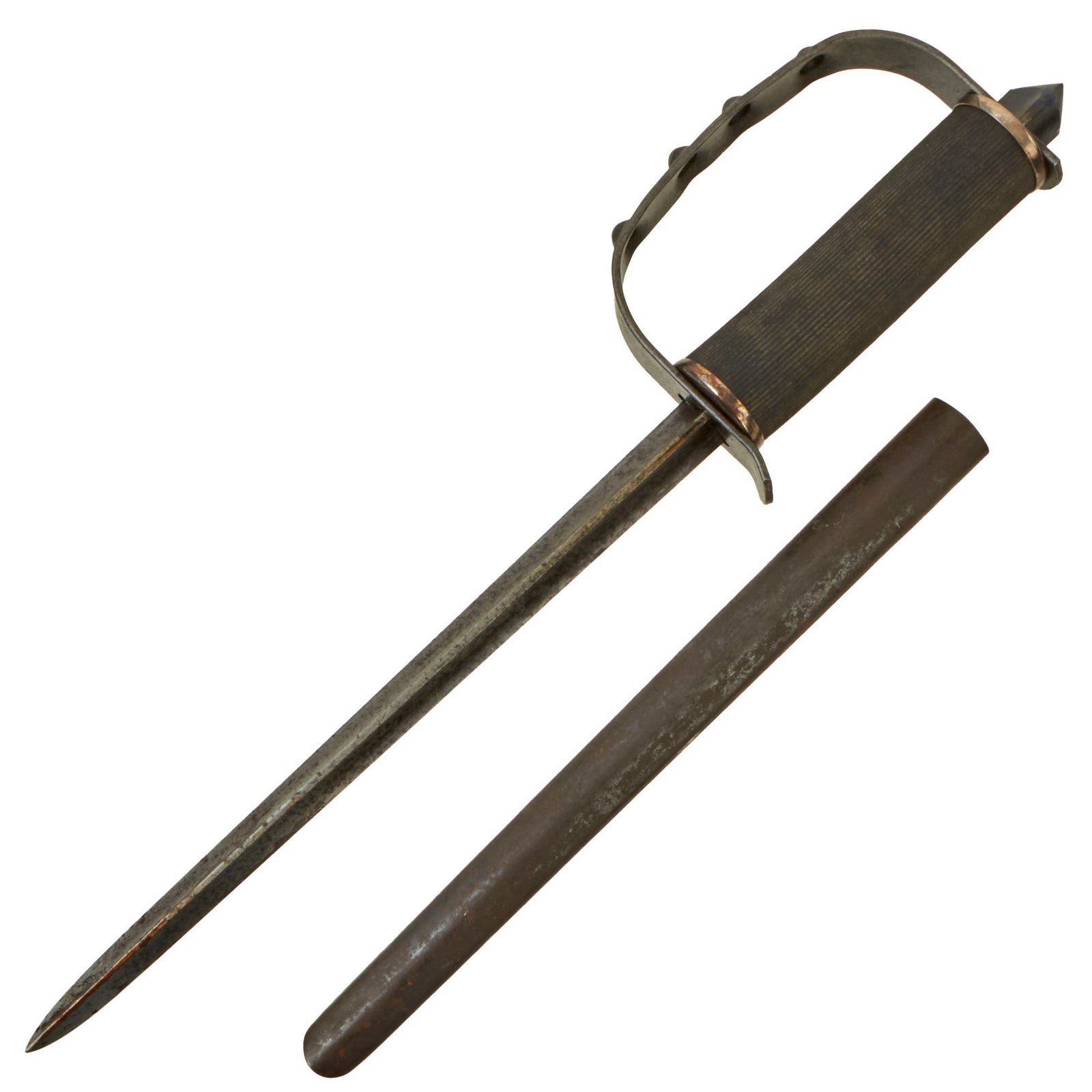 Buy Original U.S. WWII First Pattern OSS Drop Knife with Scabbard made from Springfield Trapdoor Bayonet | Original Firearms Antique For Sale
